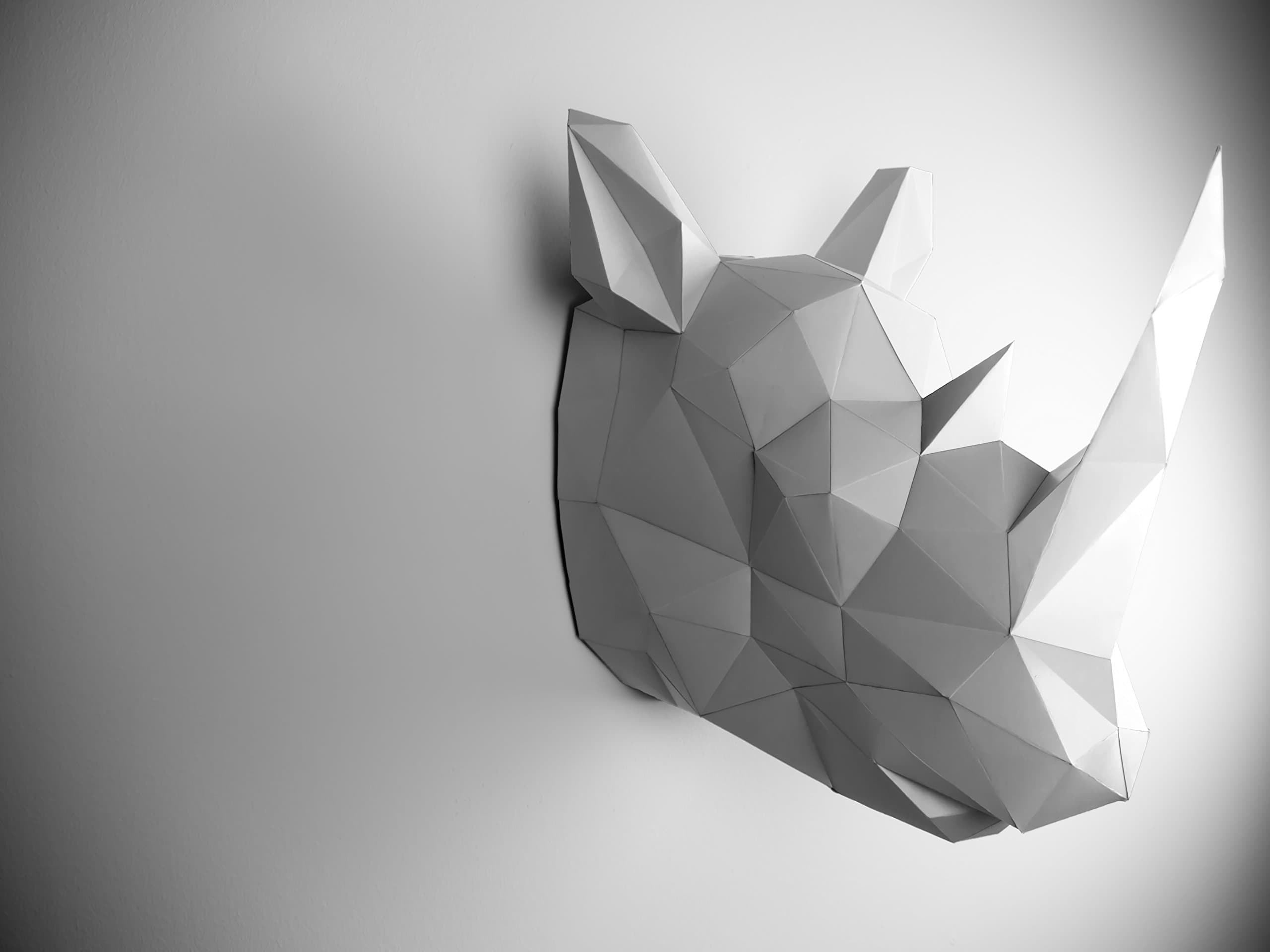 Papertrophy rhino grey & white