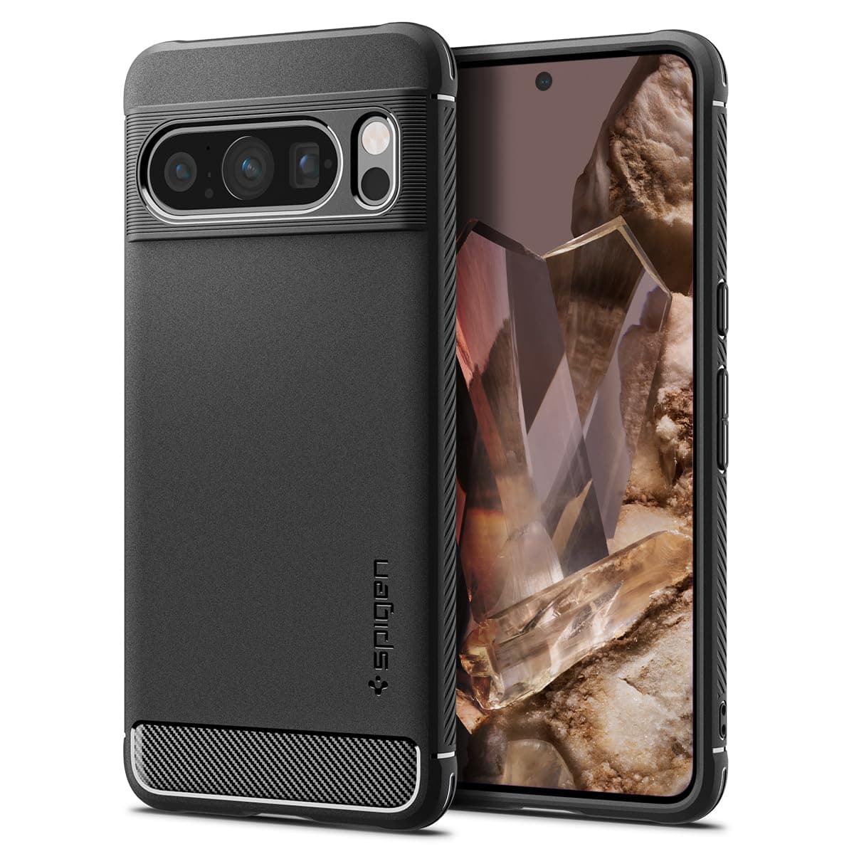 Rugged Armor Case Compatible with Google Pixel 8 Pro - Matte Black