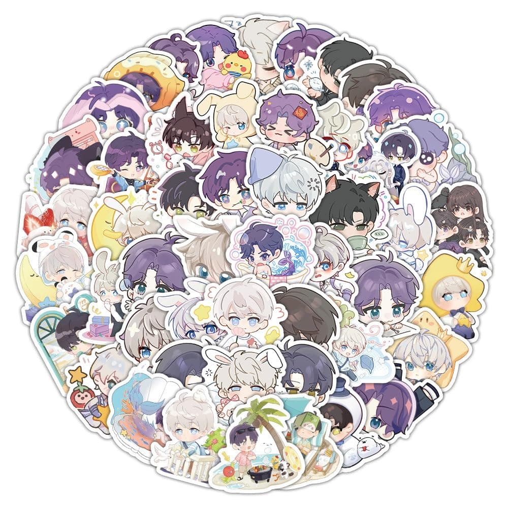 63 Pcs Cute Version Love and Deepspace Stickers Creative Water Bottles Desktop Laptop Decoration Waterproof Decals