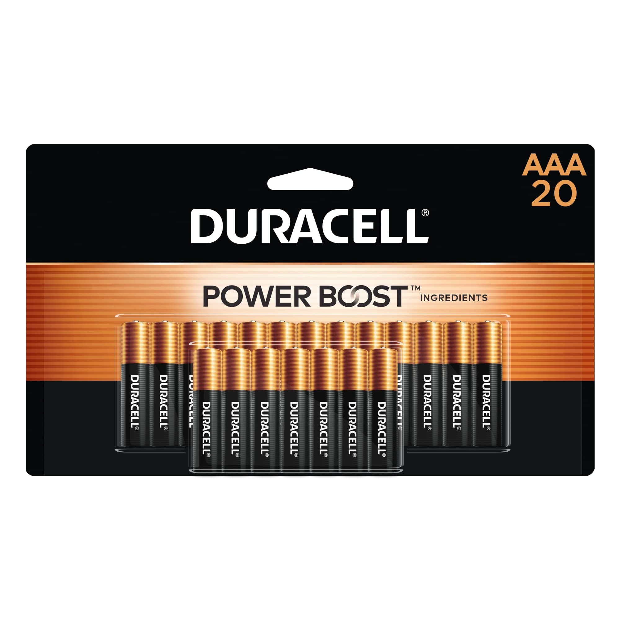 Duracell Coppertop AAA Batteries with Power Boost Ingredients, Triple A Batteries, 20 Count (Pack of 1) for Household and Office Devices, Alkaline AAA Battery