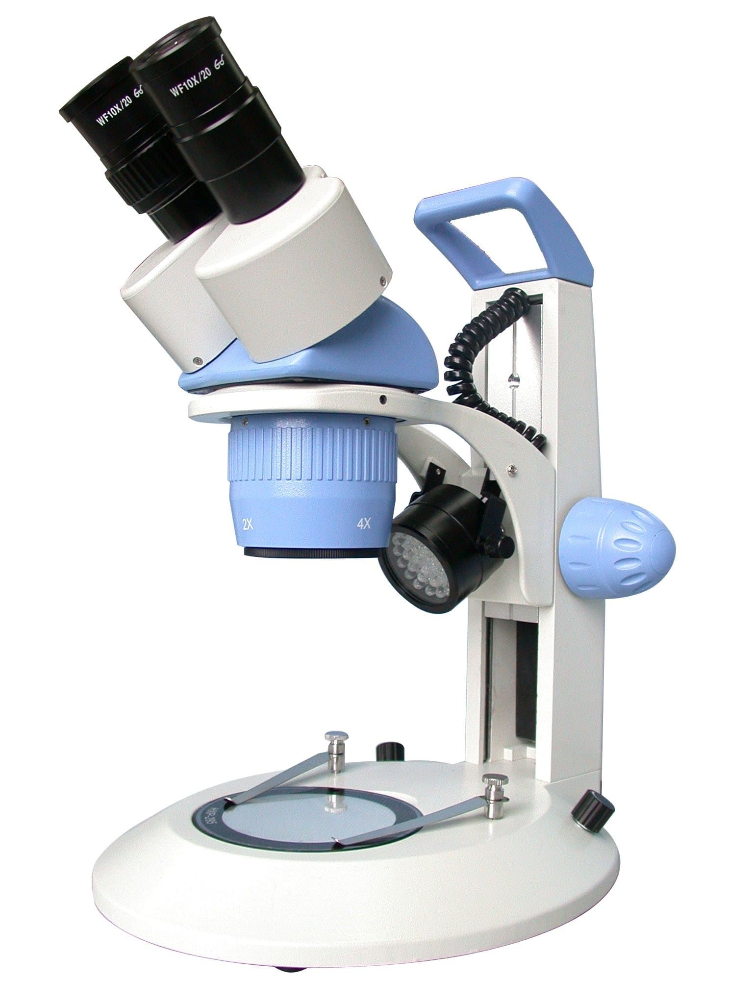 Ample Scientific SM-Plus-24 2X and 4X Objectives Dual Magnification Binocular Stereo Microscope, WF10X/20 mm Eyepiece