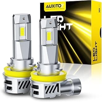 H11 Bulbs - 25000LM 900% Brighter 6500K White Light, Wireless H11/H9/H8/H16, Fog Light Replacement, Fan-Cooled, 2-Pack