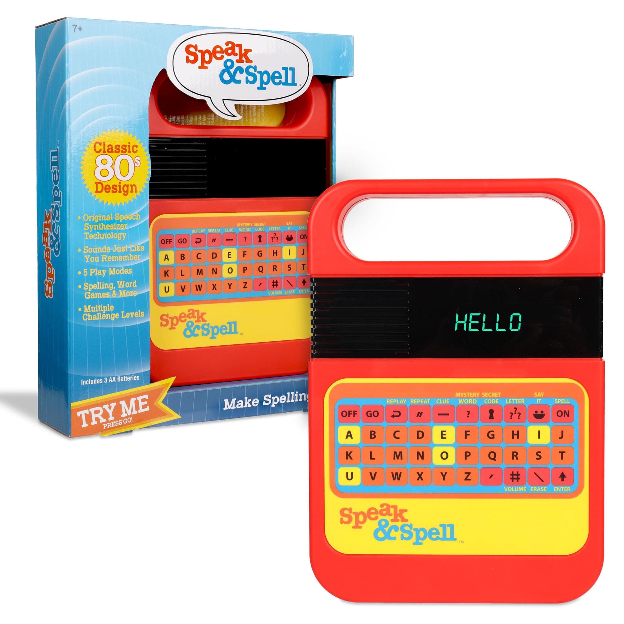 Basic Fun Retro | Speak & Spell Electronic Game | Classic Retro Interactive Toy, Educational Learning System For Boys & Girls Ages 4 09624