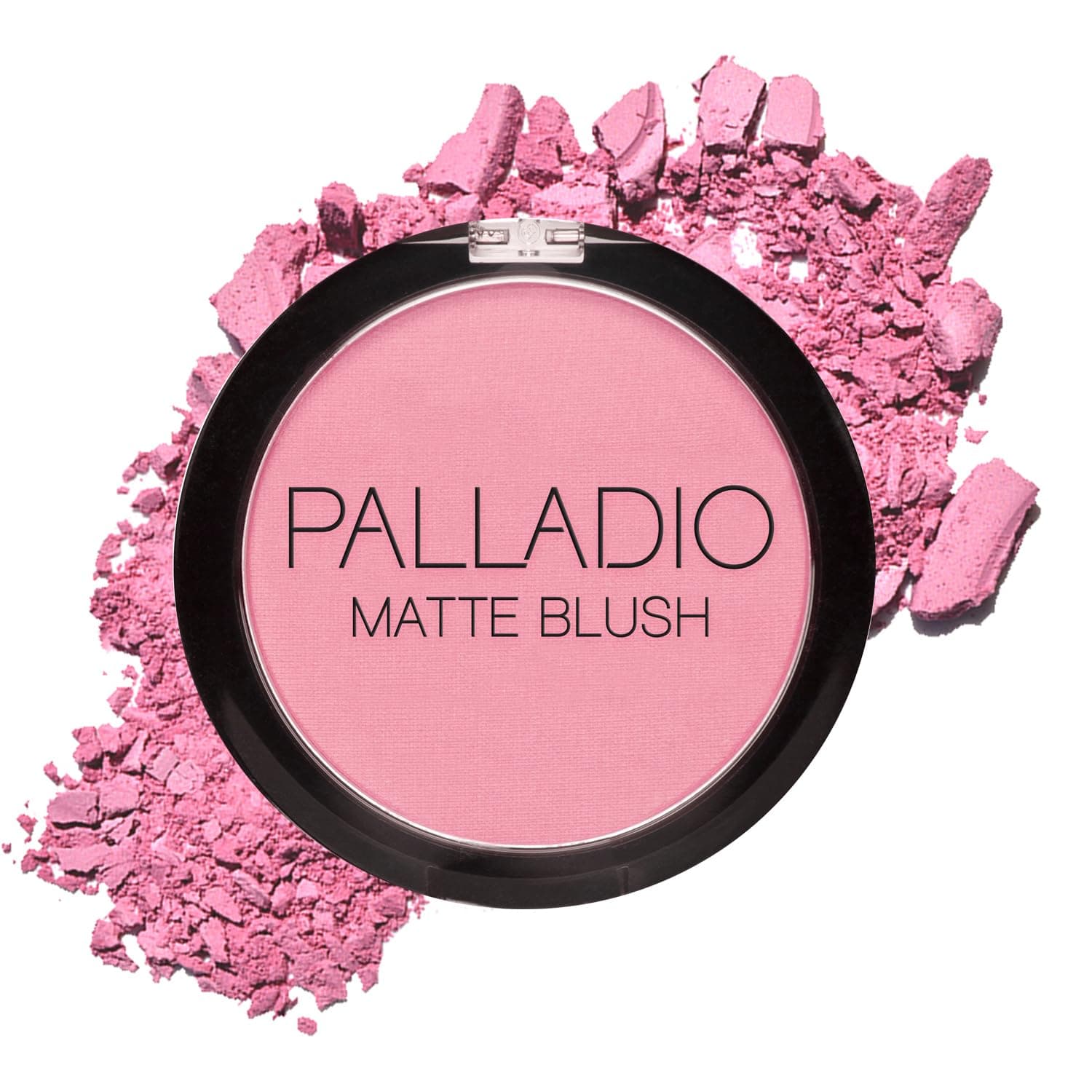 Matte Blush, Brushes onto Cheeks Smoothly, Soft Matte Look and Even Finish, Flawless Velvety Coverage, Effortless Blending Makeup, Flatters the Face, Convenient Compact, Berry Pink