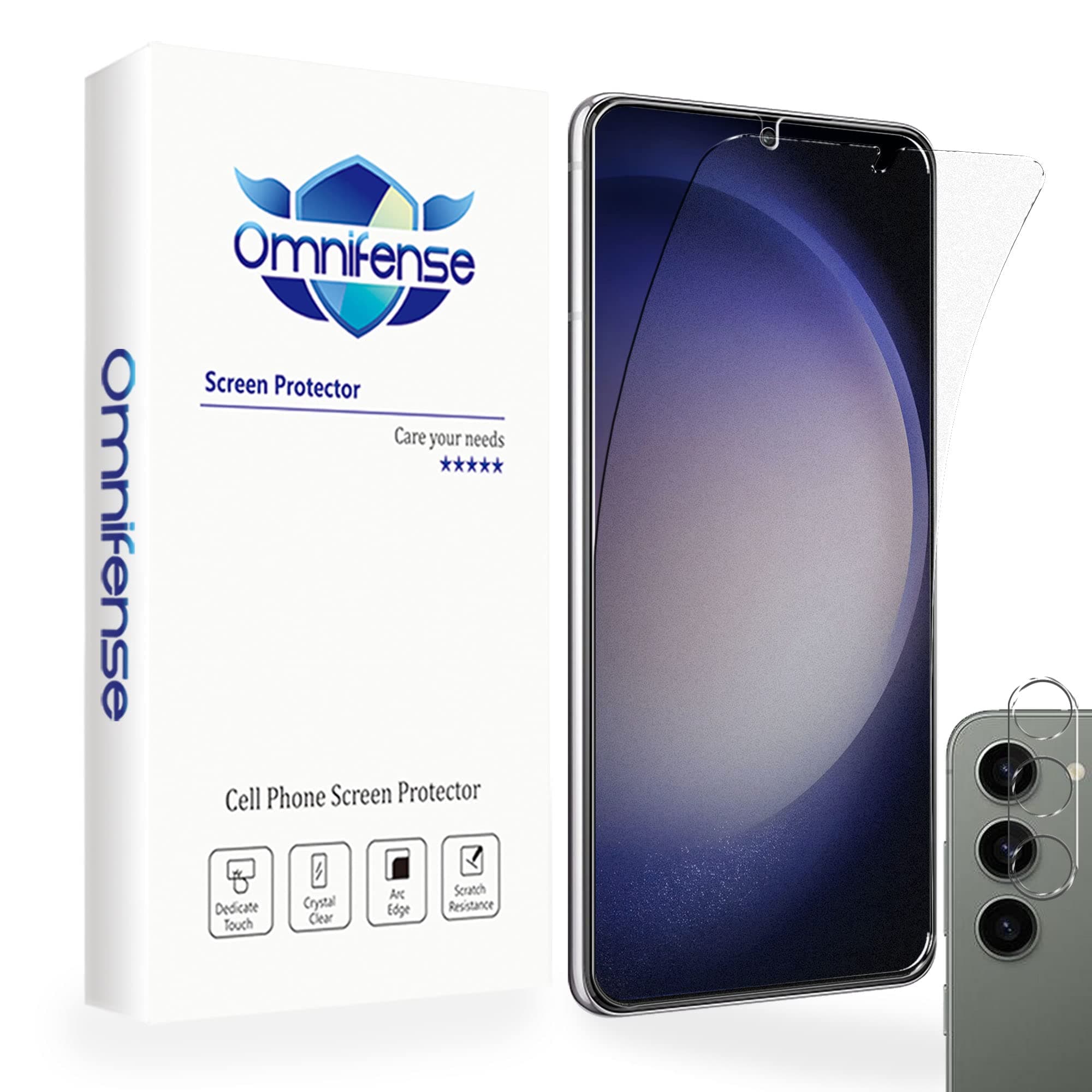 Galaxy S23 Plus Matte Screen Protector Ultrathin Glass [2 Pack] and Tempered Glass Camera Lens Protector [1 Pack], [Support Fingerprint Unlock] Case Friendly Smudge Resistant Anti Scratch Surface Matte Finish Anti Glare for Samsung S23+ (6.6")