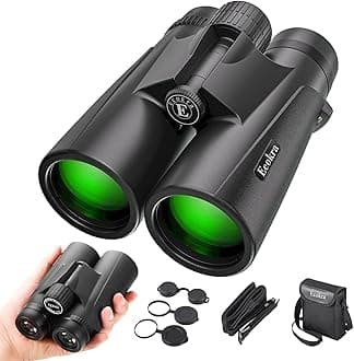 12x42 HD Binoculars for Adults, Super Bright High Power Binoculars with Large View, Clear Low Light Night Vision, BAK4, FMC Prisms, Waterproof Compact Binocular for Bird Watching Hunting Stargazing