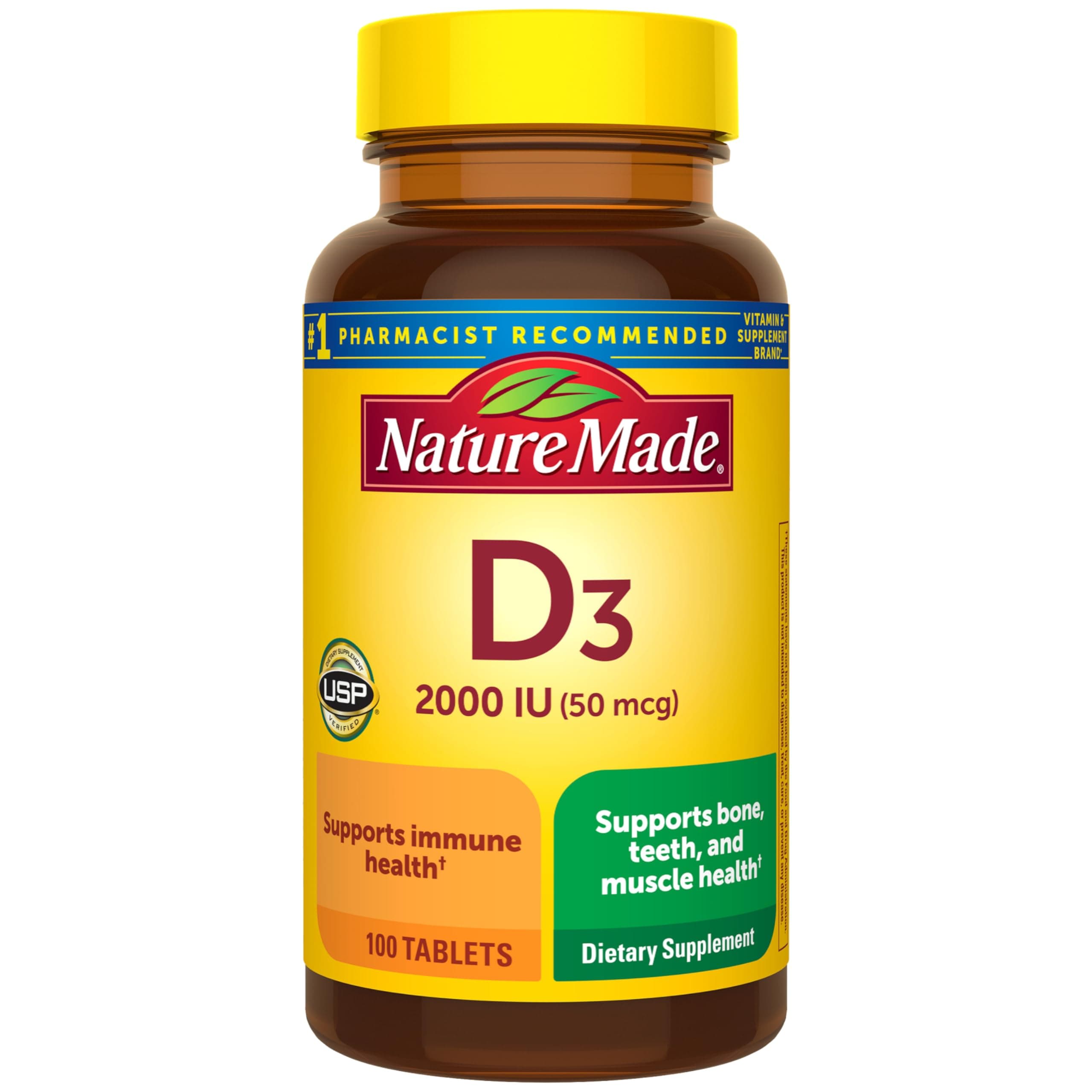 Nature Made - Vitamin D3 2000 Iu, 100 Tablets - 161565