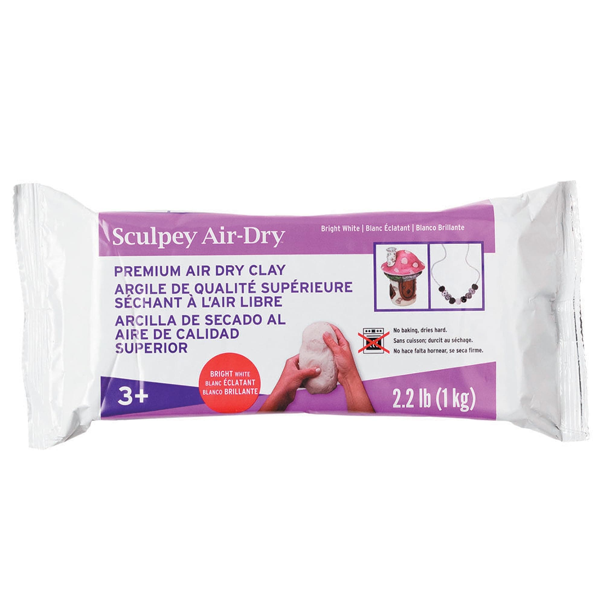 Sculpey Model Air Dry Modeling Clay, White