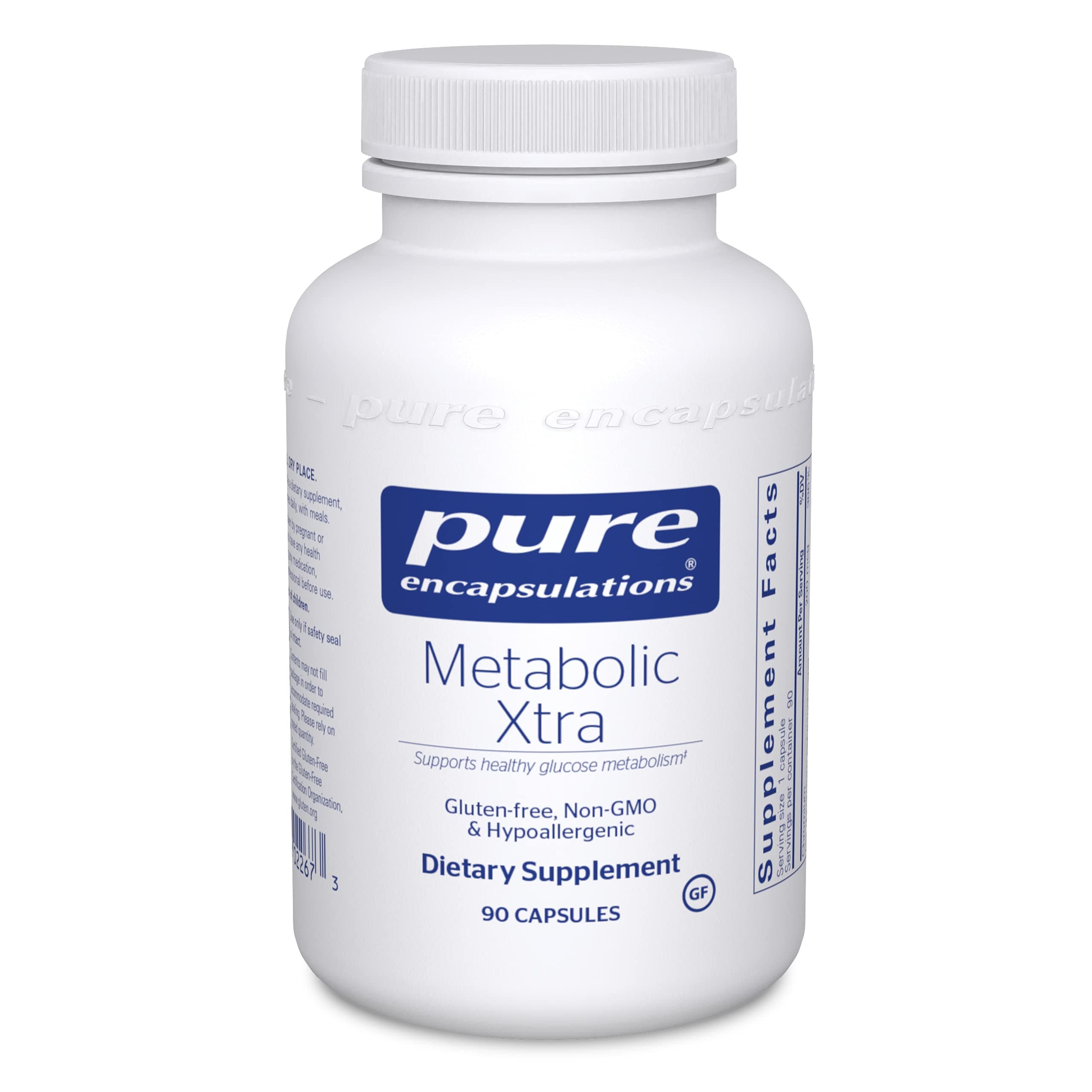 Pure Encapsulations Metabolic Xtra | Supplement to Support Insulin Receptor Function, Glucose Metabolism, and Homeostasis* | 90 Capsules