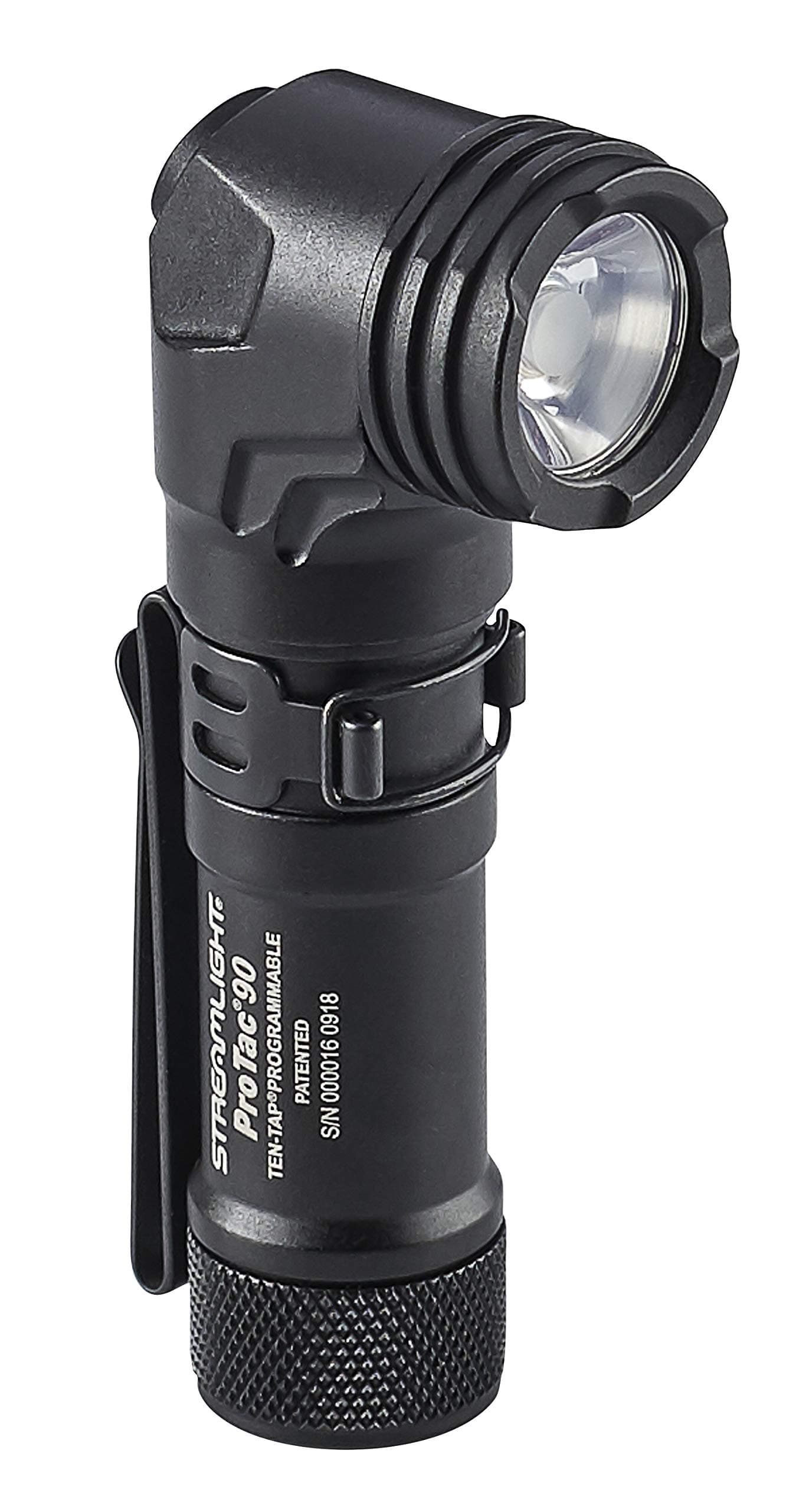 Streamlight 88087 ProTac 90 Right-Angle Light with CR123A Lithium Battery and AA Alkaline Battery - Clam