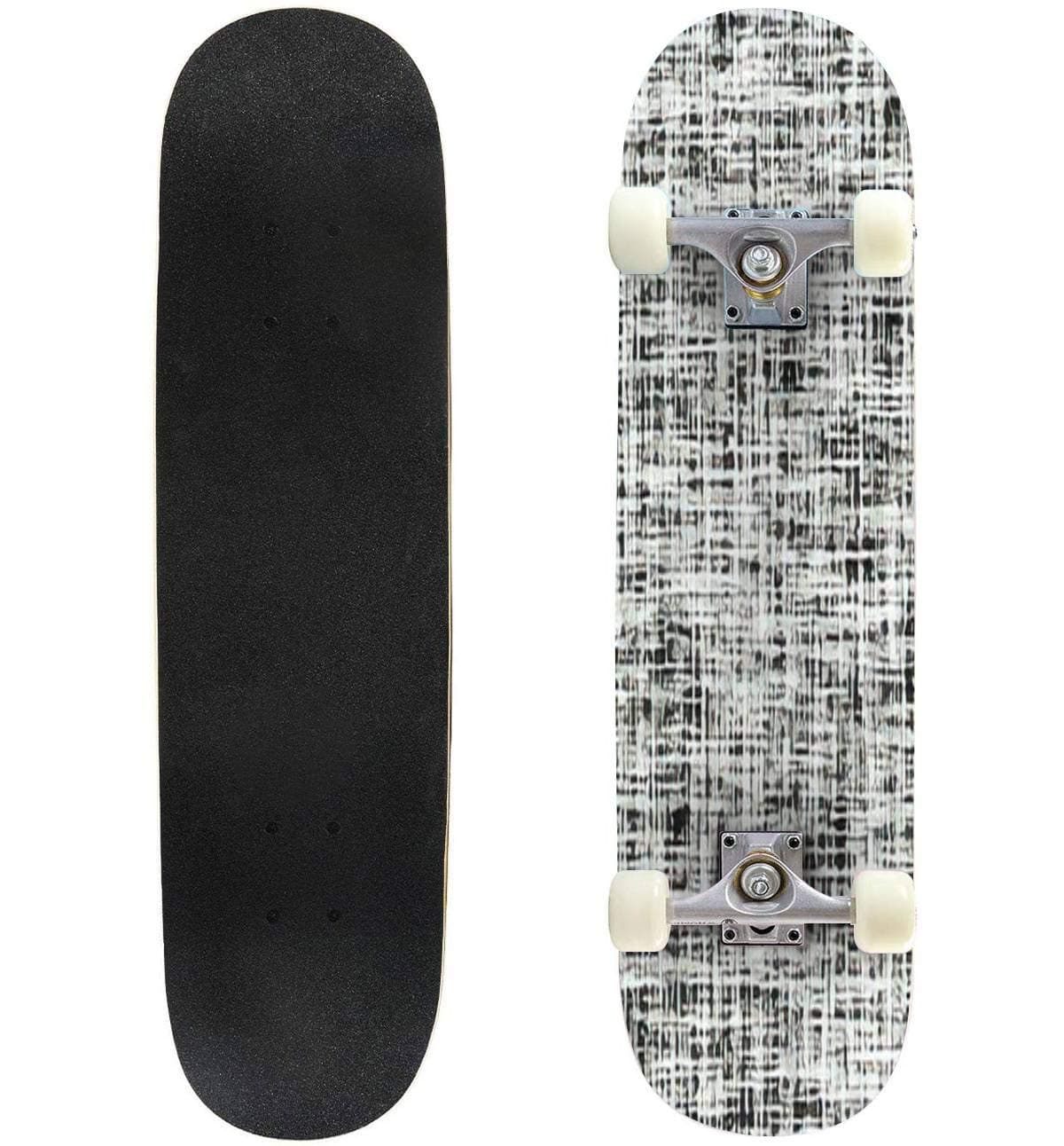 Classic Concave Skateboard Abstract Vector Grunge Texture Longboard Maple Deck Extreme Sports and Outdoors Double Kick Trick for Beginners and Professionals