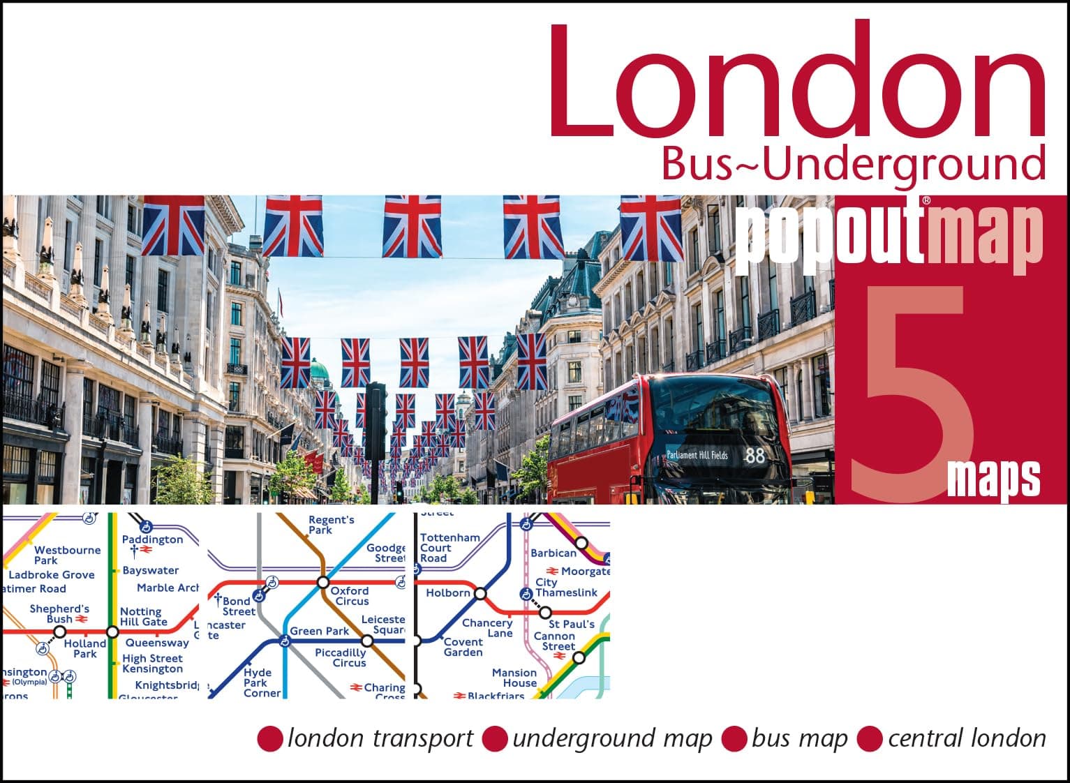 London Bus Underground Popout Map