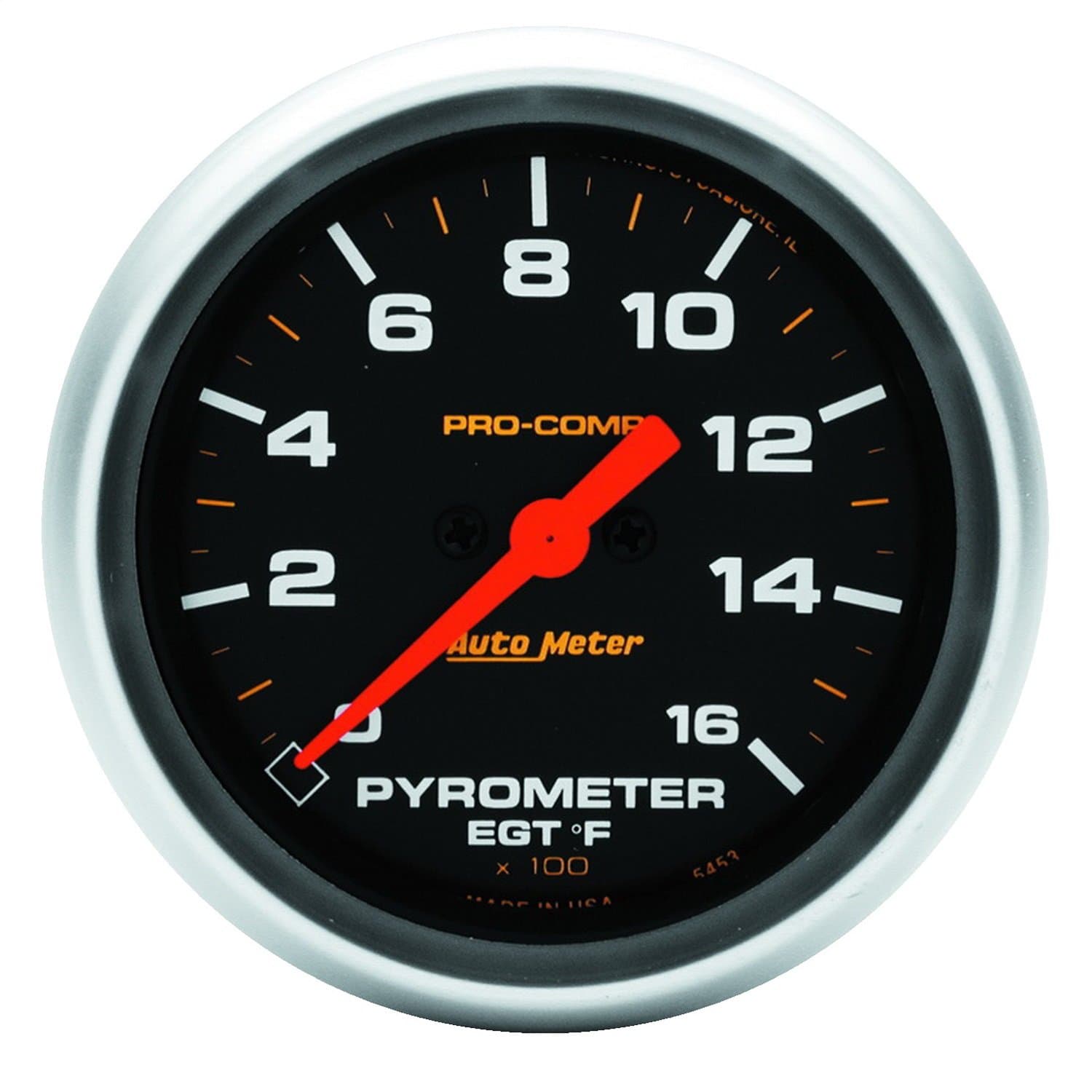 Auto Meter 5444 Pro-Comp 2-5/8" Electric Pyrometer (0-1600 Degree F, 66.7mm)