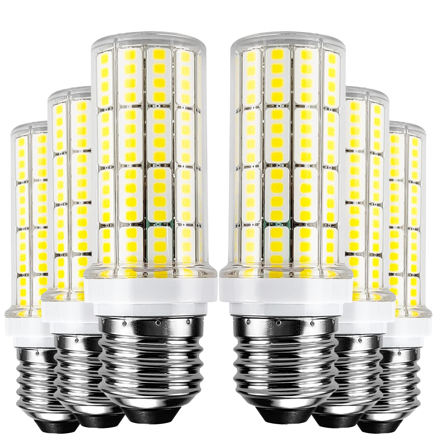 Led Light Bulb 6pcs 200w Equivalent 2500 Lumen 5000k Cool Daylight White 20w Super Bright Led Bulb E26/E27 Base Waterproof led Corn Light Bulb for Home Garage Warehouse Indoor Outdoor LEDs Corn Bulbs