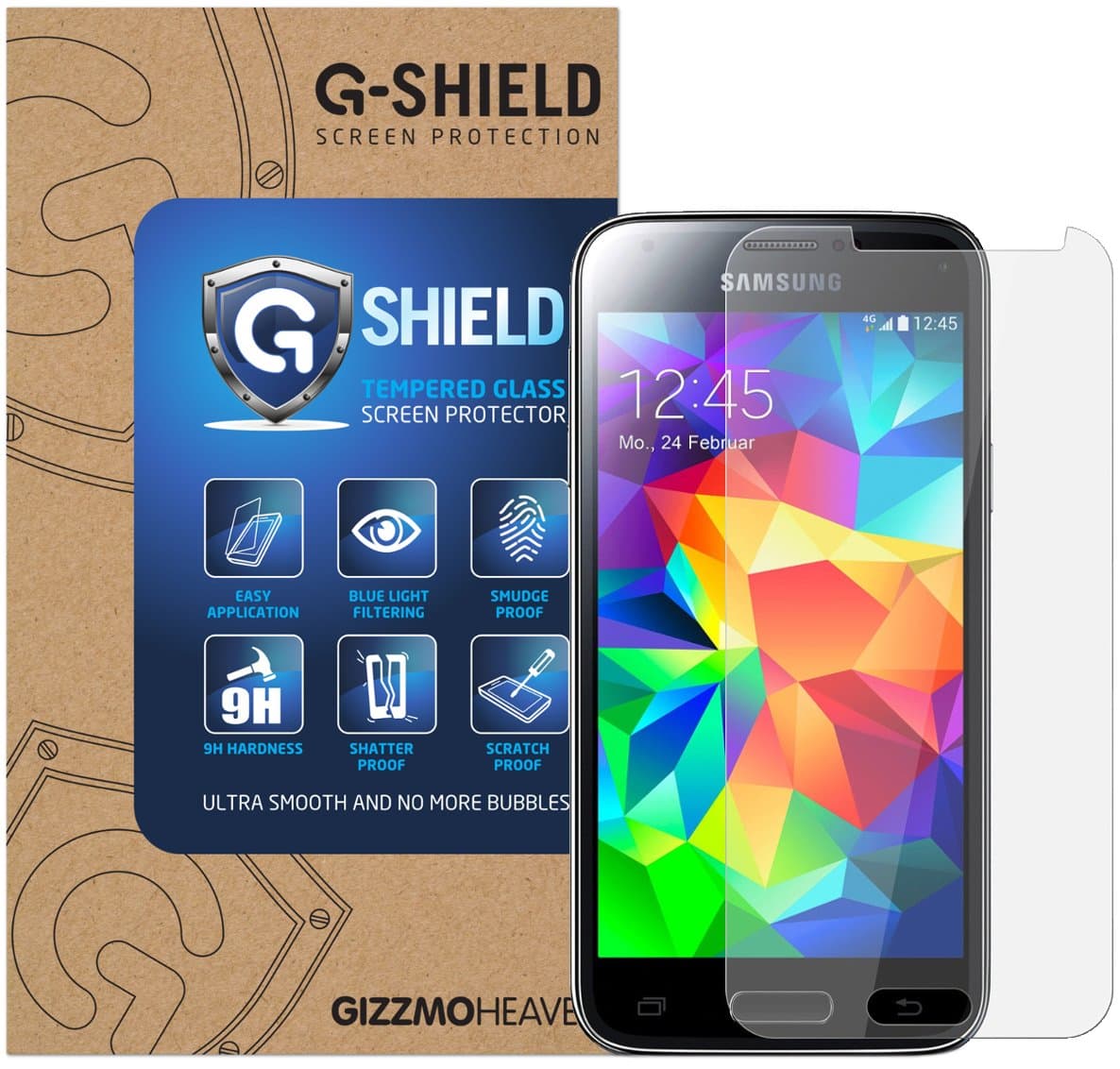 G-Shield Screen Protector for Samsung Galaxy S5 Mini, Tempered Glass Film