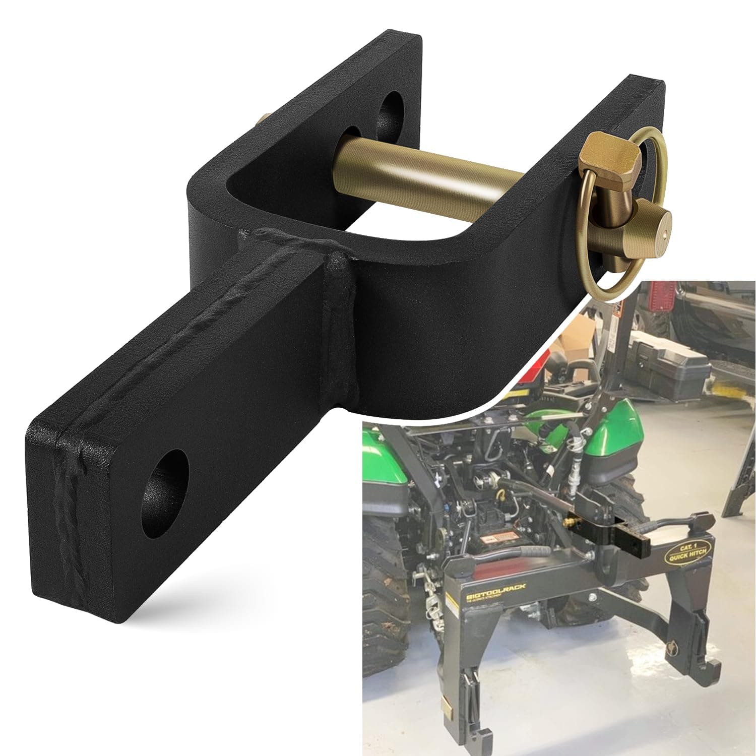 Versatile Quick Hitch Adapter Used to Adjust Top Link Bracket Movements Fits for Category 1 3-Point Quick Hitch Tractors Made of Integral Casting