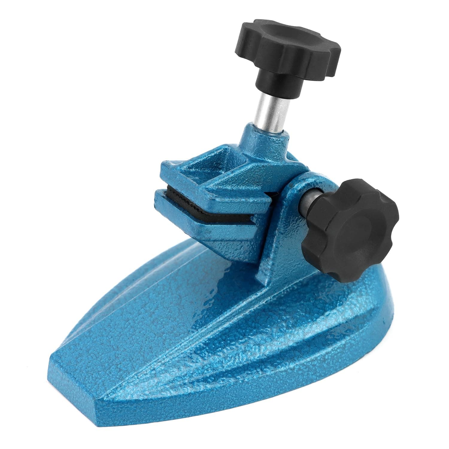 QWORK Micrometer Stand with Double Non-Slip Clamping Pad for Micrometers Up to 4"