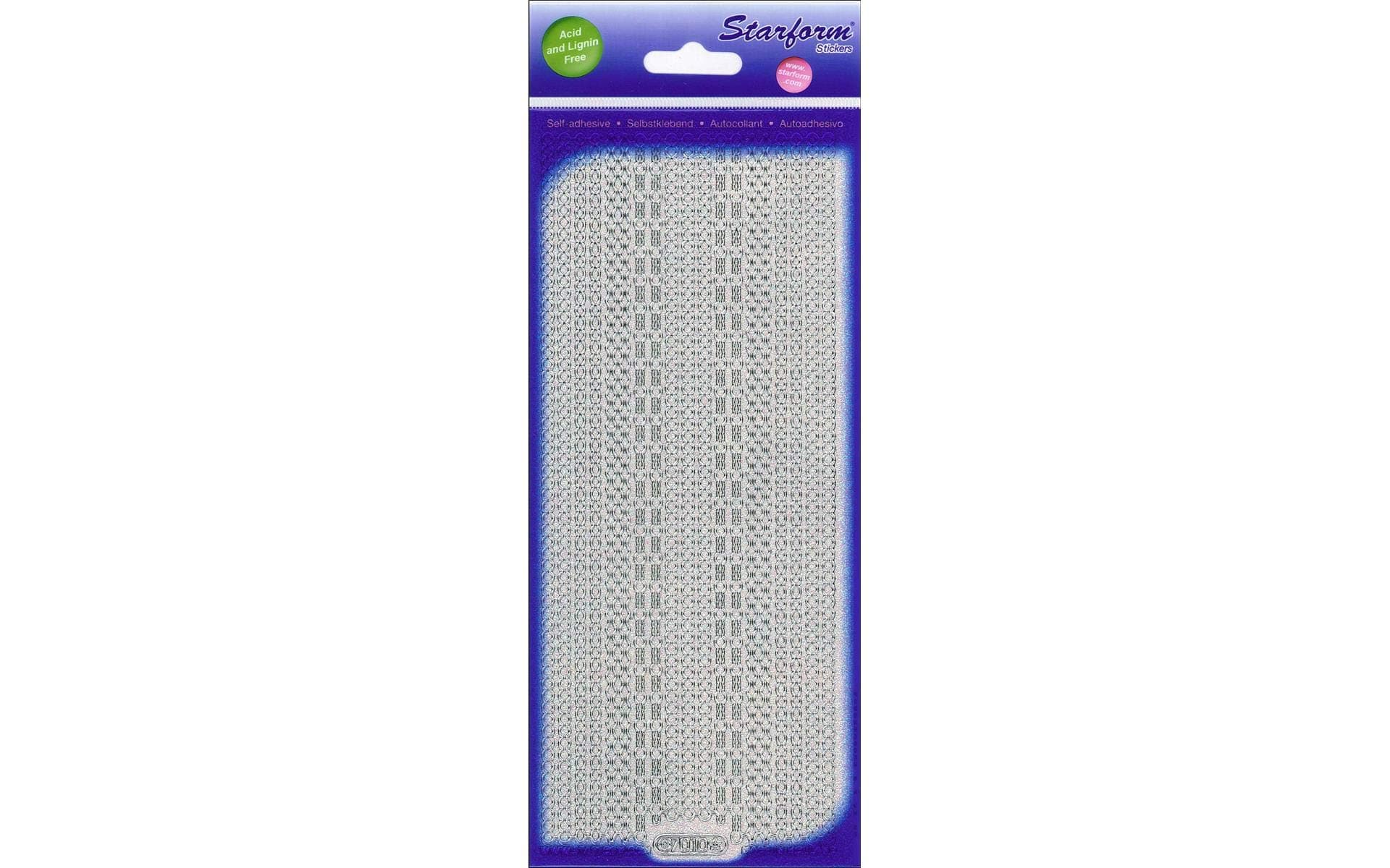 Starform Transparent Glitter Stickers - Silver - Borders #7010