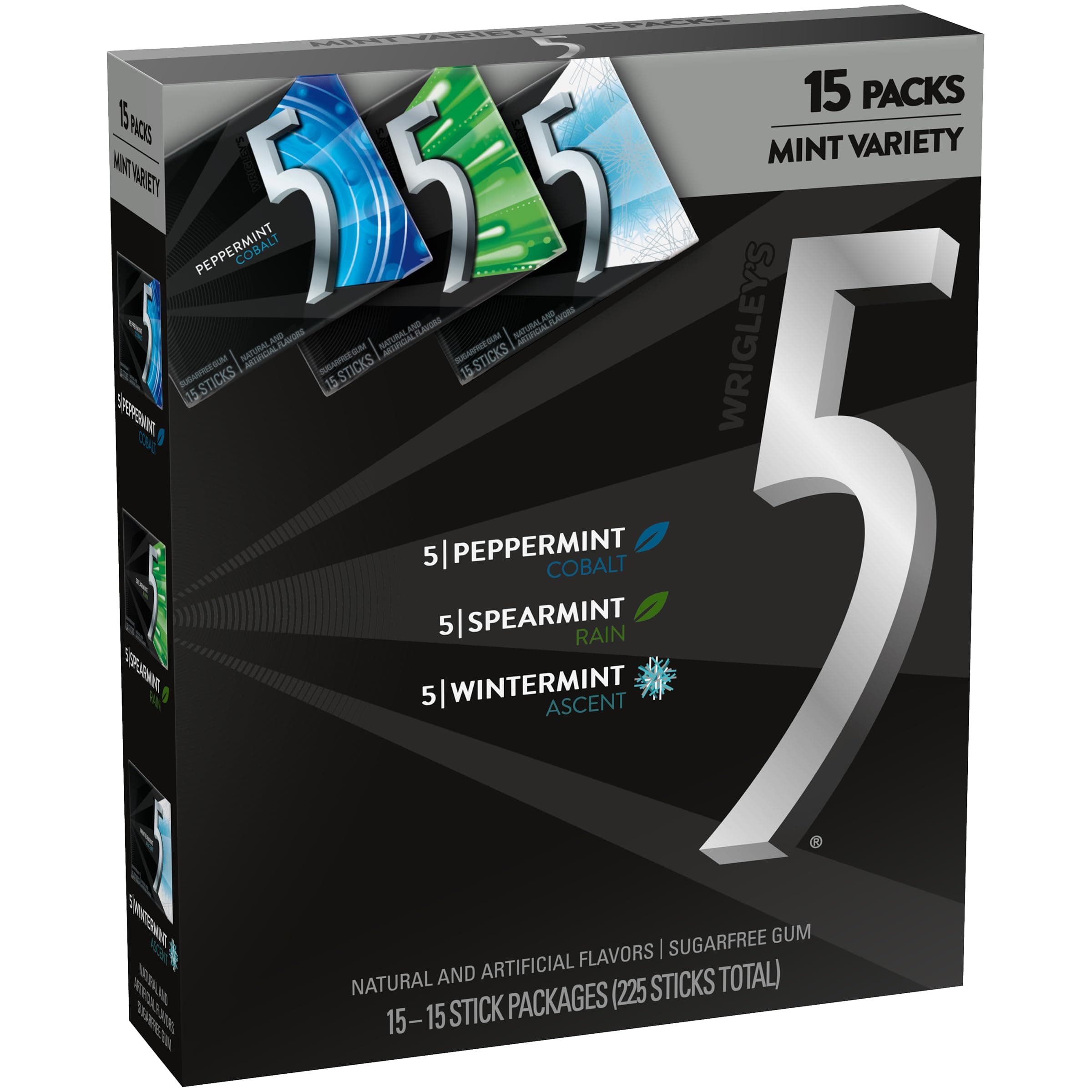 5 Gum, Variety Pack (15 ct.)