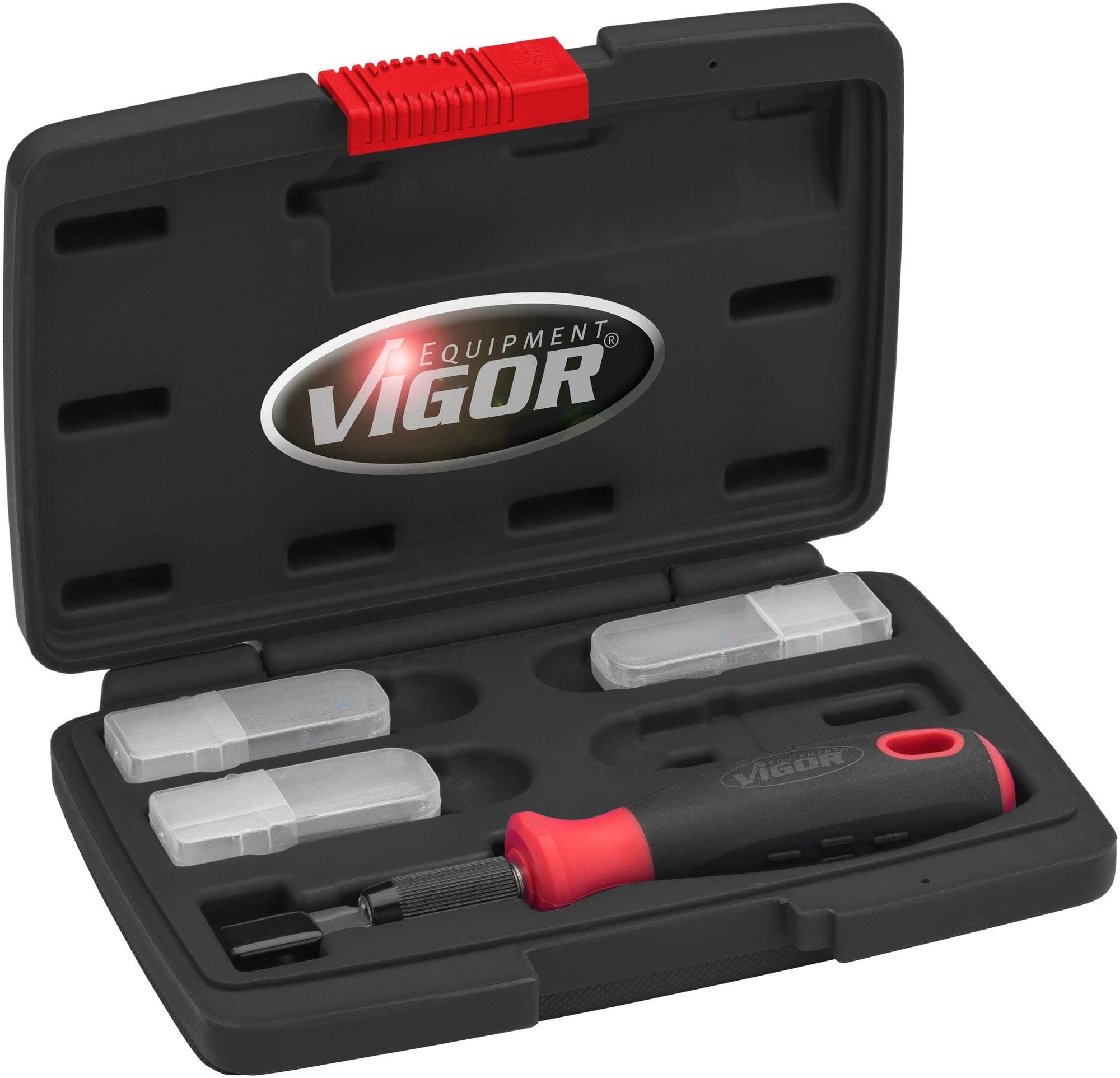 – ViGOR V6030 Scraper Set I 16-Piece Set with Different Wide Blades Including Replacement Blades I Tool for Removing Plaques, Stickers, Vignettes or in Kitchen and Household