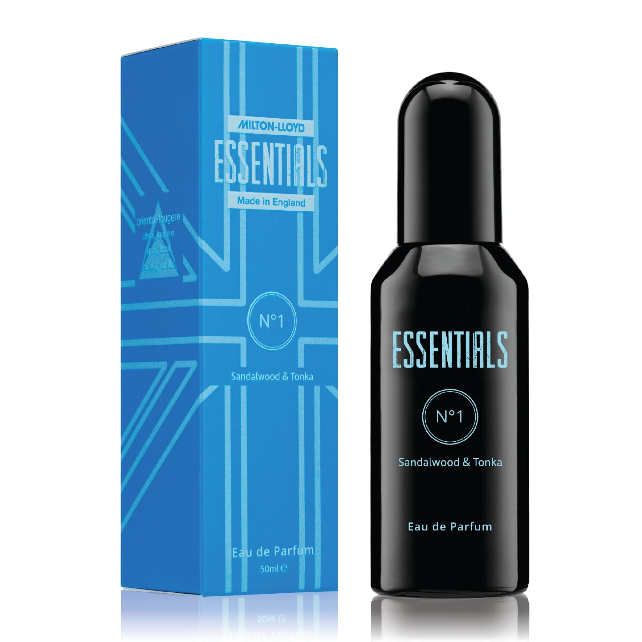 ESSENTIALS No 1 Perfume for Men. 50ml Eau de Parfum Men, Luxury Fragrance - Mens Aftershave, Long Lasting Fragrance by Milton-Lloyd