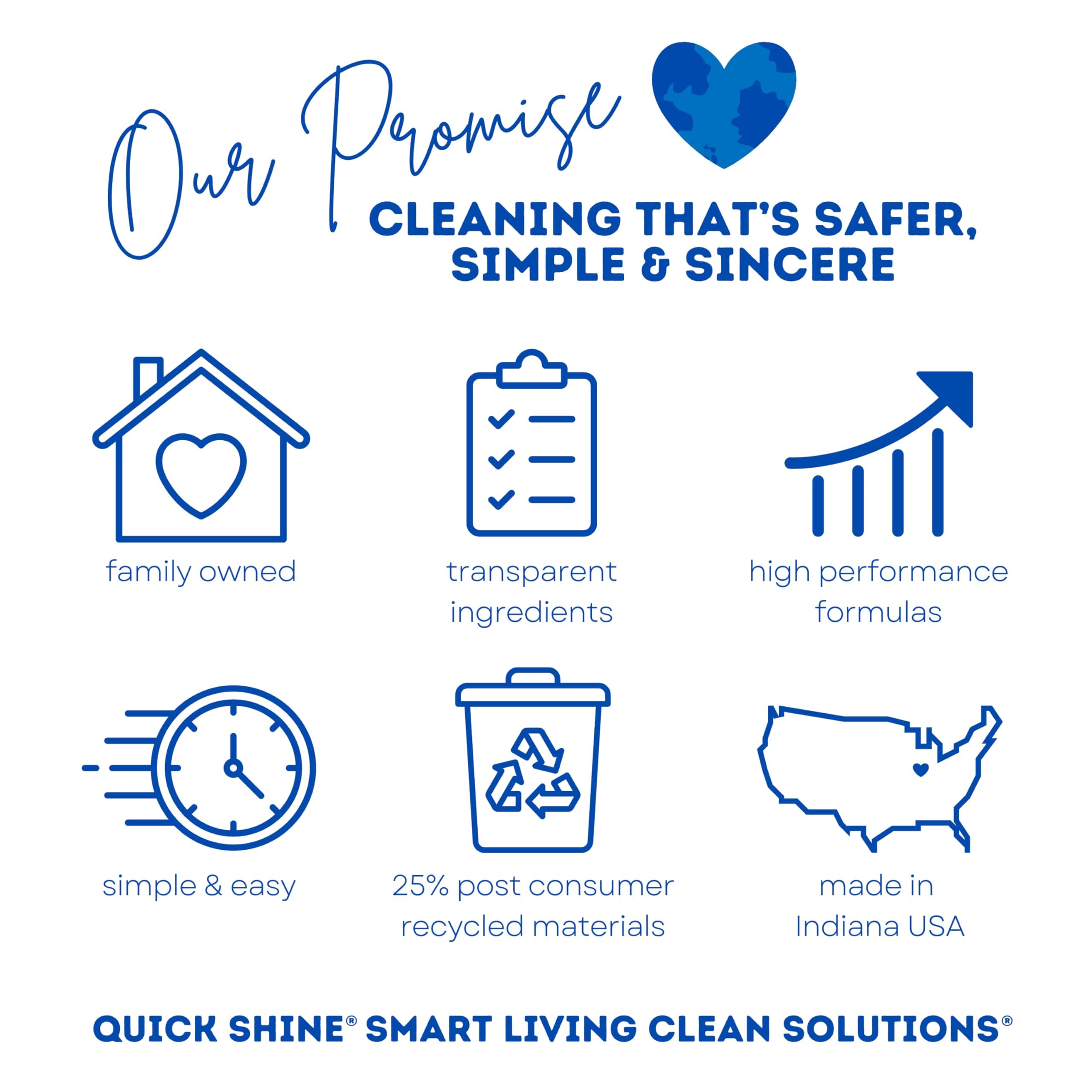 Quick Shine Multi-Surface Floor Cleaner & Floor Polish with Clean Shine Technology 2-27oz Bottles | For Hardwood, Laminate, Premium Vinylboard, Tile, Stone | Safer Choice