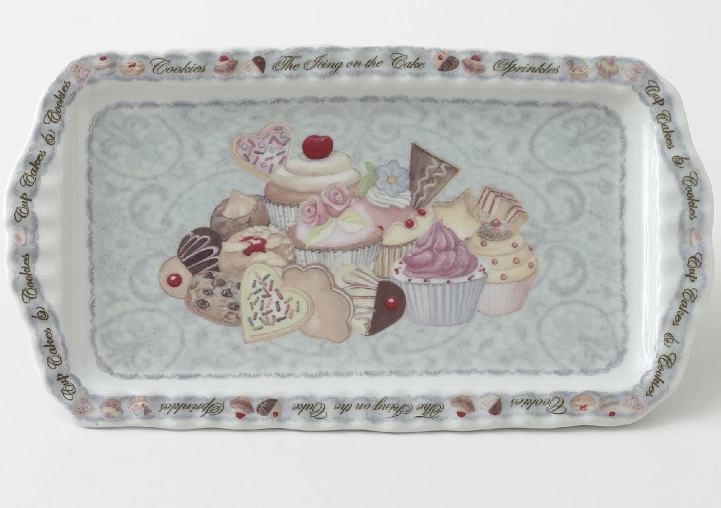 Cupcakes and Cookies Rectangular Cookie/Cake Tray 12"x6"