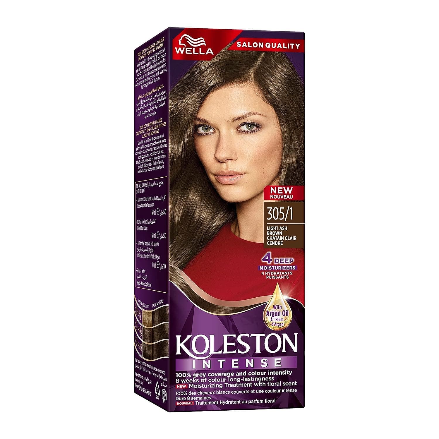 Wella KOLESTON INTENSE SEMIKIT 305/1 LIGHT ASH BROWN, light ash brown, 110.0 milliliters, 1.0 count, 1