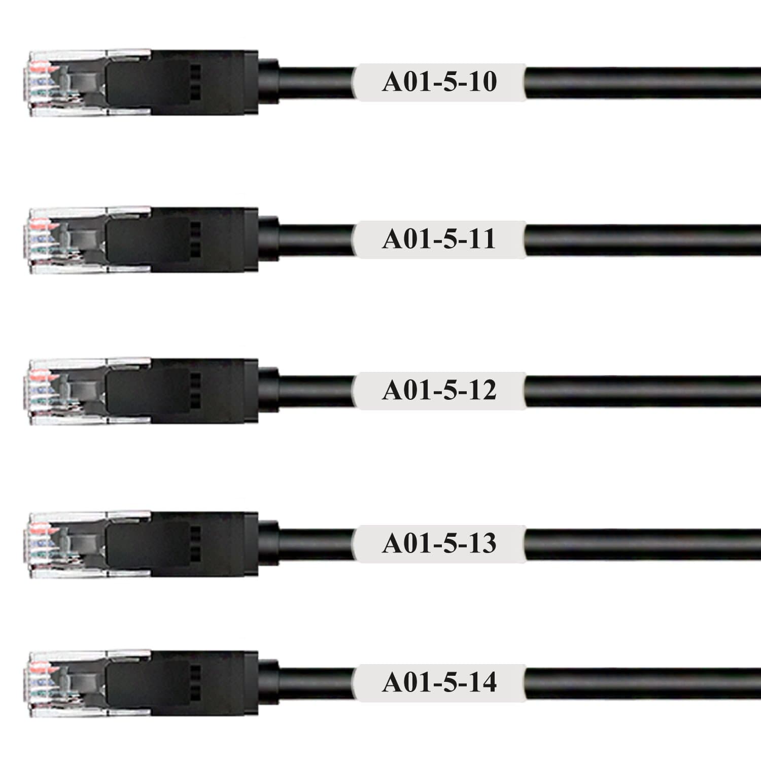 Mr-Label Self Laminate Wrap Around Cable Labels - Letter Sheet and Laser Printer Only - For Wire Marking Identification (25 Sheets (800 Sheets), White)