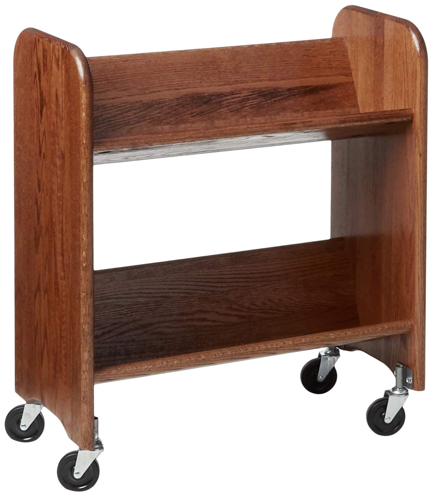 Catskill Craftsmen Bookmaster Rack with Tilted Shelves, Walnut Stained Oak Grain