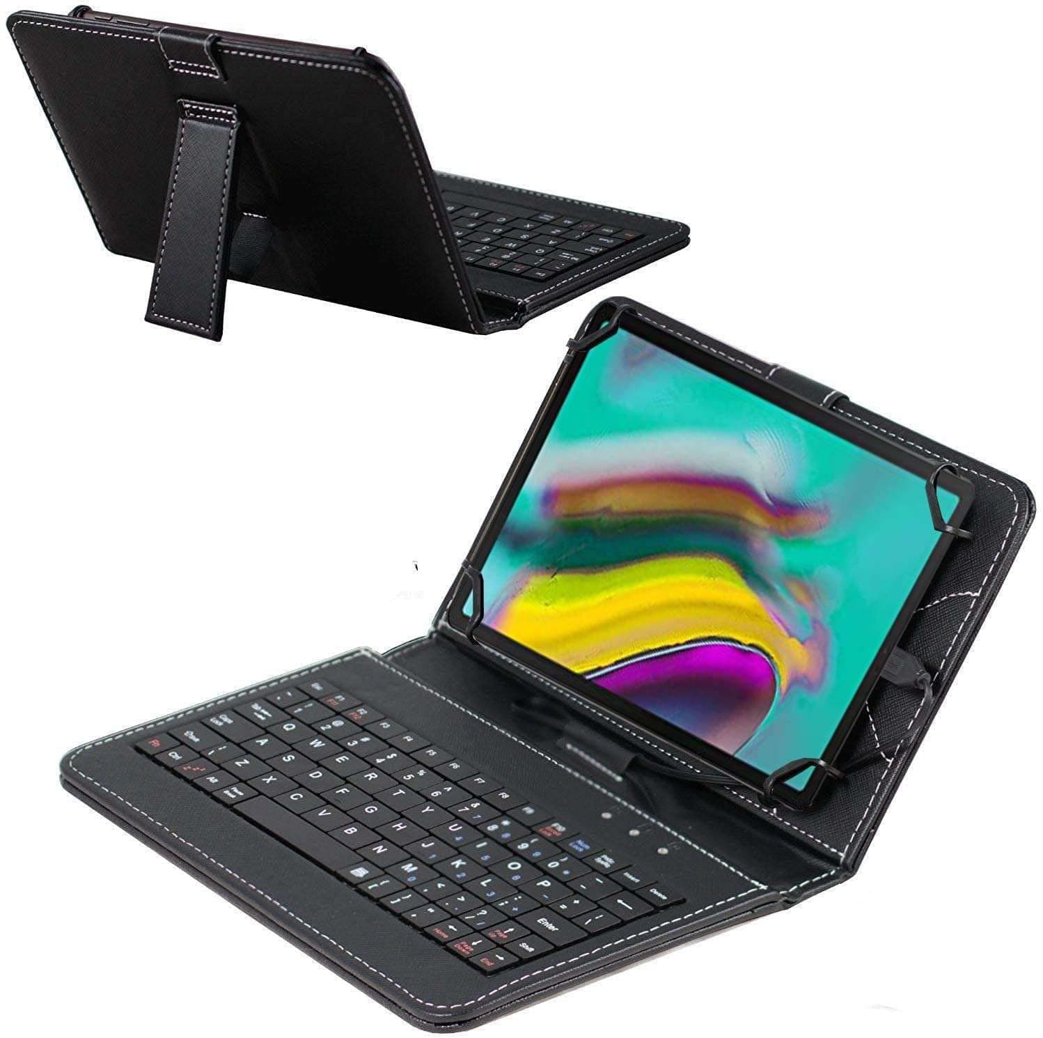 Navitech Black Keyboard Case Compatible with KAKTIN 10 Inch Tablet