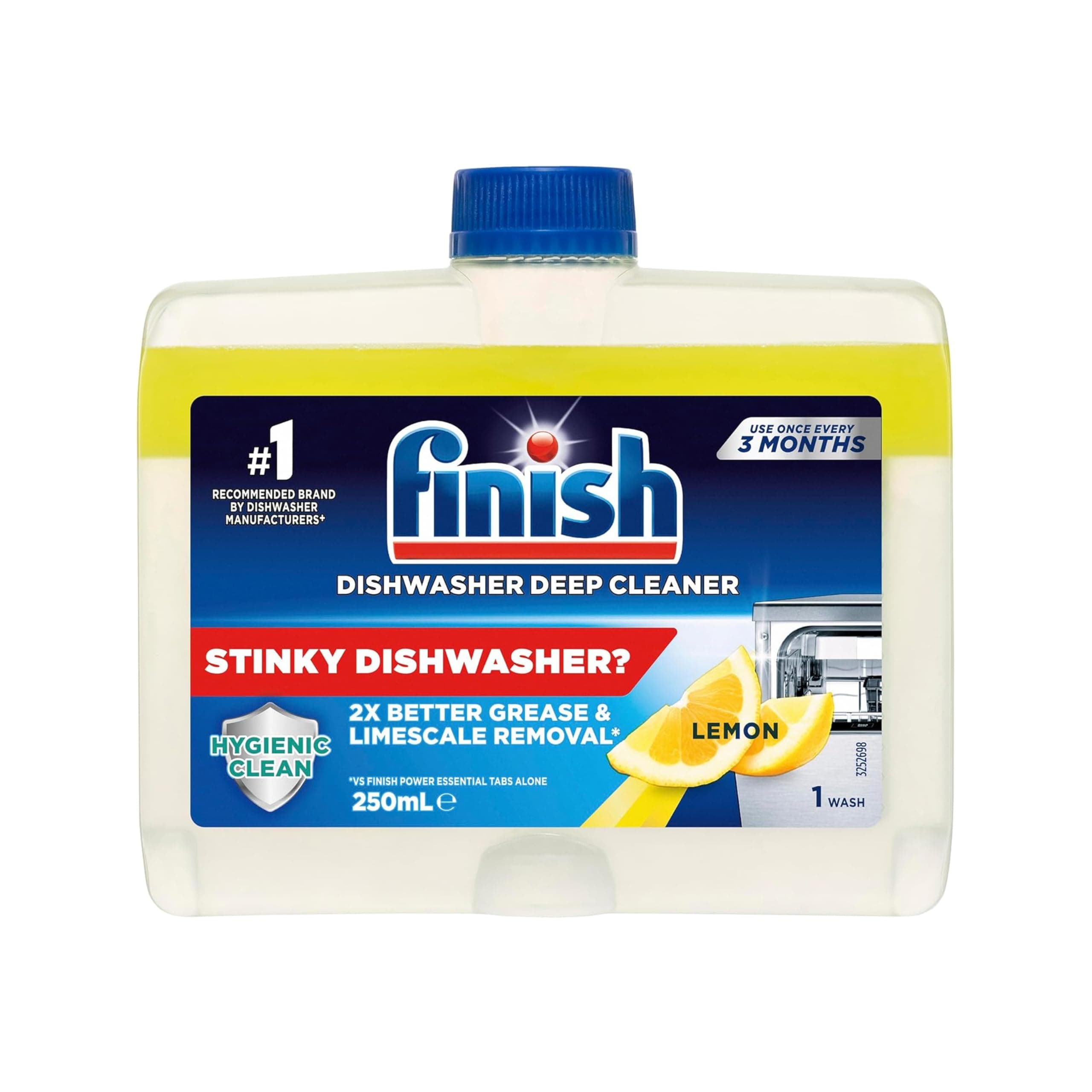 Dishwasher Cleaner Liquid, Lemon 250ml