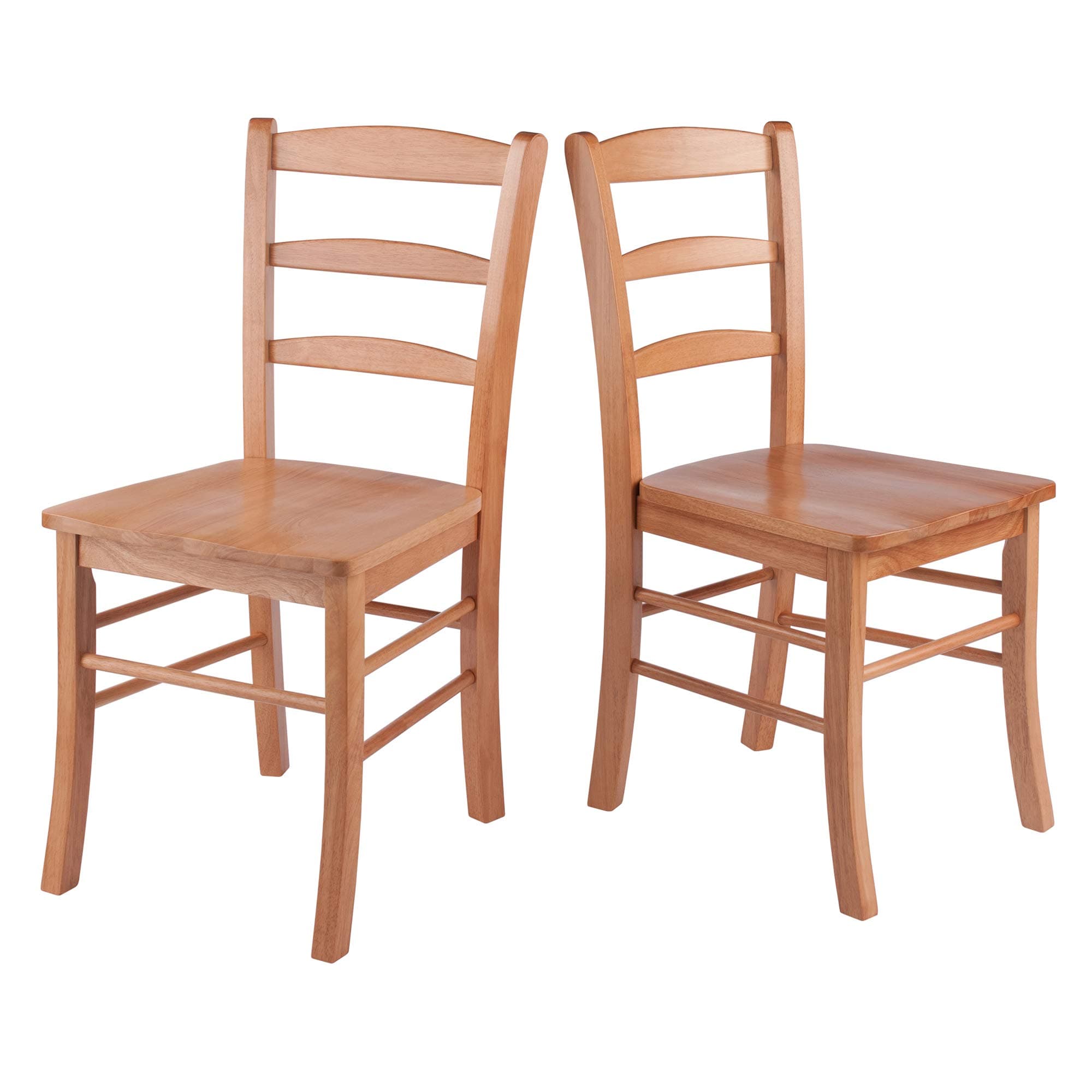 Winsome Benjamin Ladder Back Chair Set, Classic Backed Kitchen & Dining Room Chairs, Simple & Elegant Home Seating Solution, Great for Office, Hallway, Bedroom