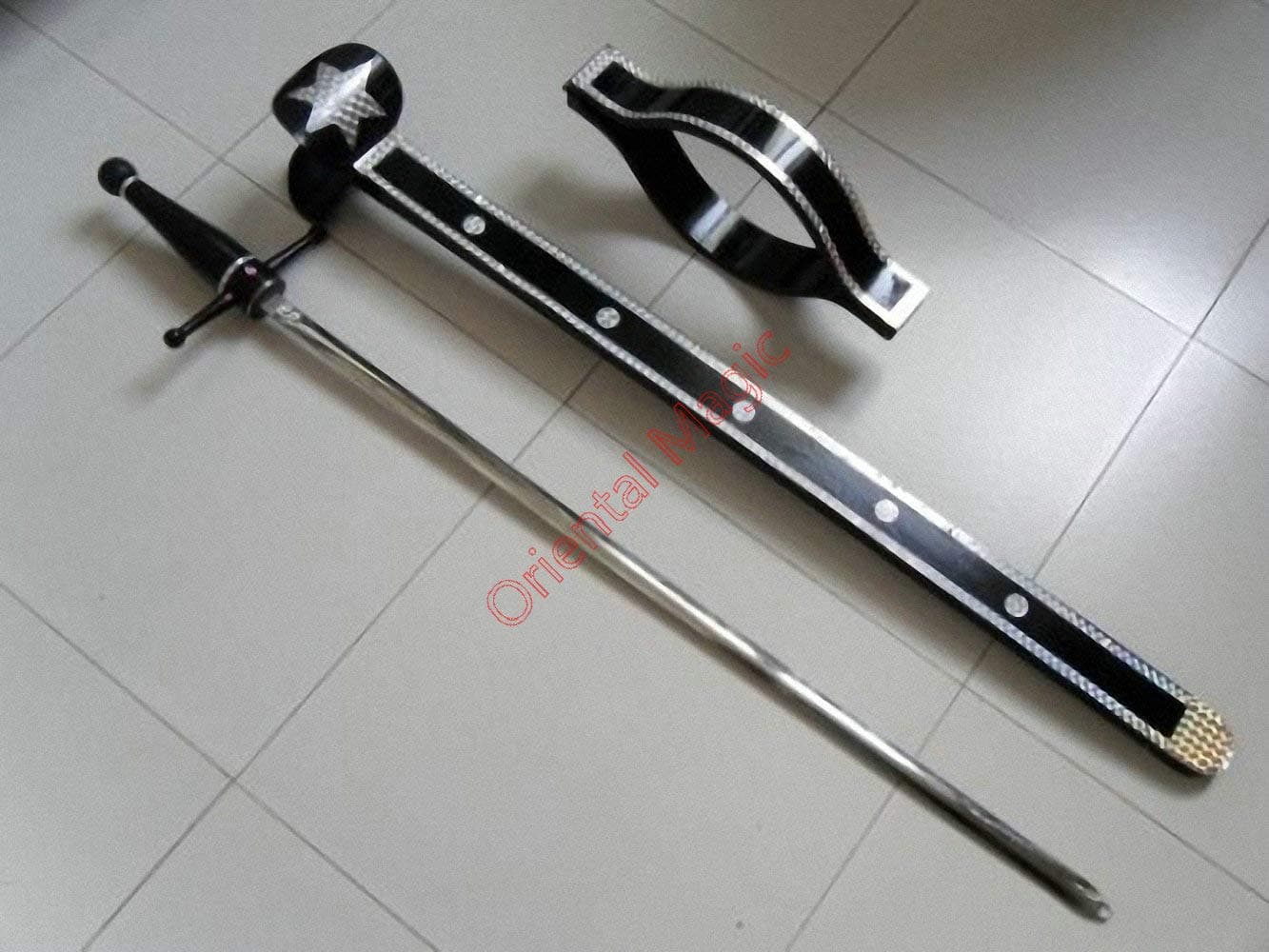 Super Sword Thru Neck Magic Tricks , Party Tricks, Amazing Tricks , Magic Kit,Stage Magic