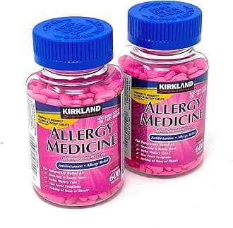 Kirkland Signature Allergy Medicine Diphenhydramine 25 Mg 600 Count (Pack of 2)