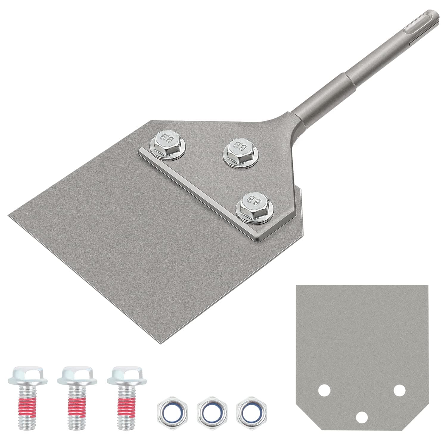 SDS Plus Floor Scraper, Floor Removal Tool, 4"x10" Thinset Scraper Adhesives Remover Wall Scraper, Tile Thinset Scaling Chisel, Removal Bit for Most SDS-Plus Rotary Hammers and Chipping Hammer Drills