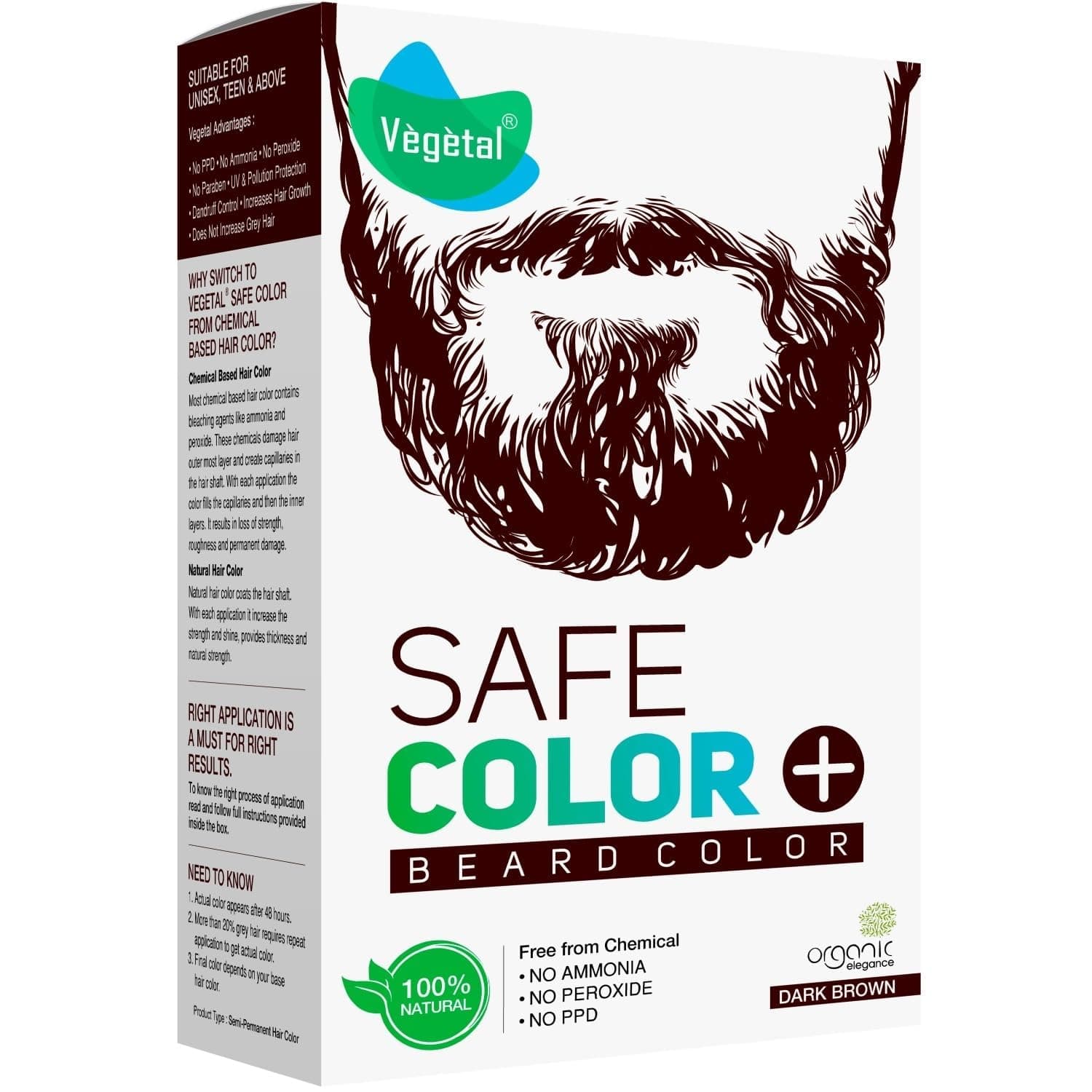 Safe Color Beard Color Dark Brown