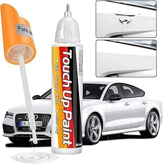 Touch Up Paint for Cars, Quick & Easy Solution to Erase Car Scratches Touch Up Paint Pen, Two-In-One Car Touch Up Paint Scratch Remover Pen for Vehicles (White)