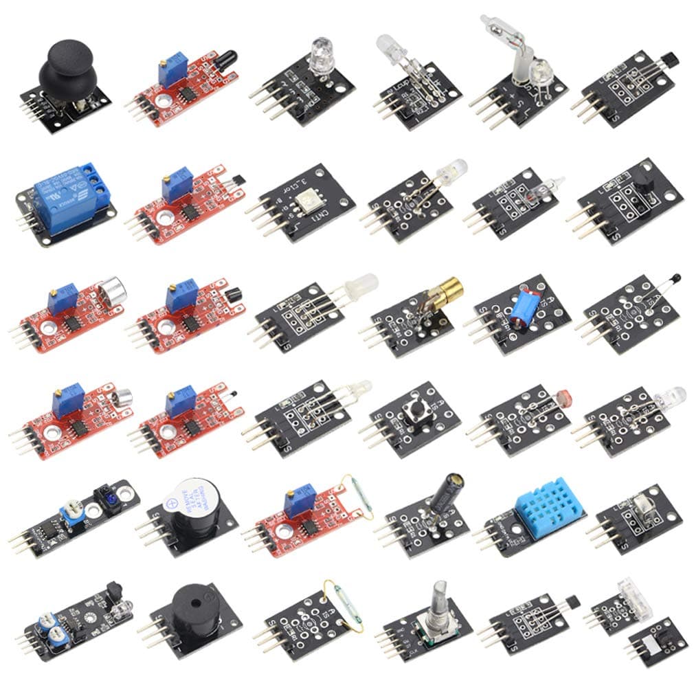 37 Sensor Assortment Kit for Arduino & Raspberry Pi - 37 in 1 Robot Project Starter Kit