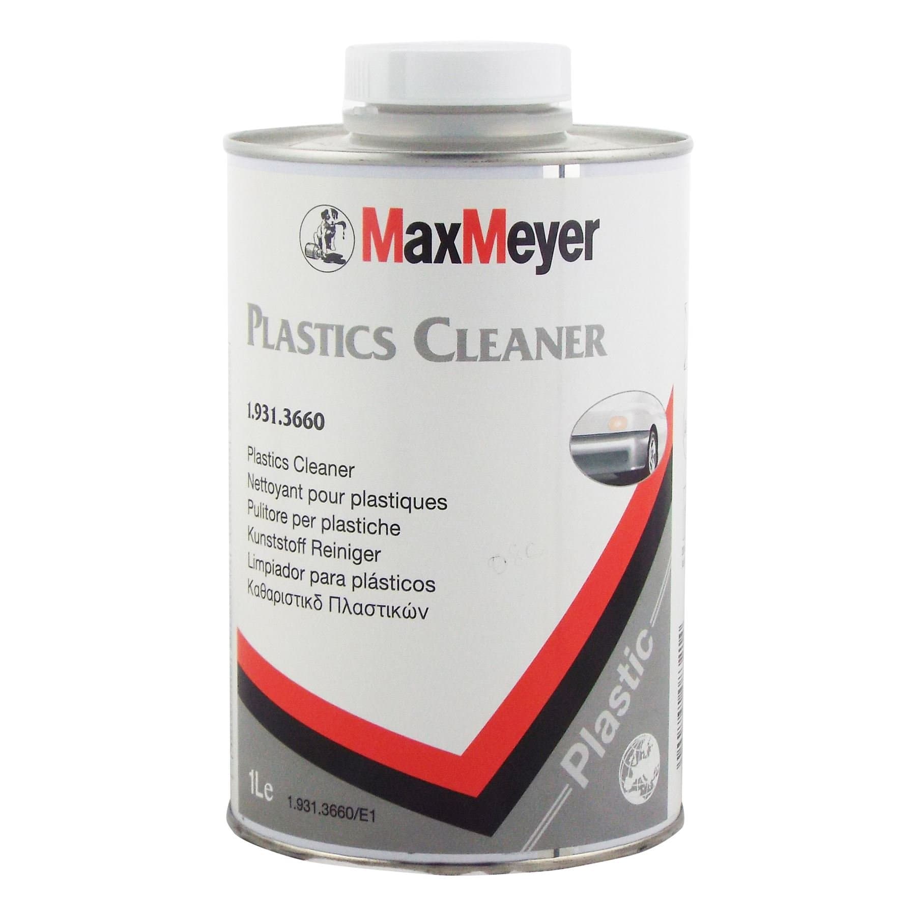 Max Meyer 1.931.3360/E1 Plastic Cleaner 1 Litre Can - Removes Contaminants From Plastic