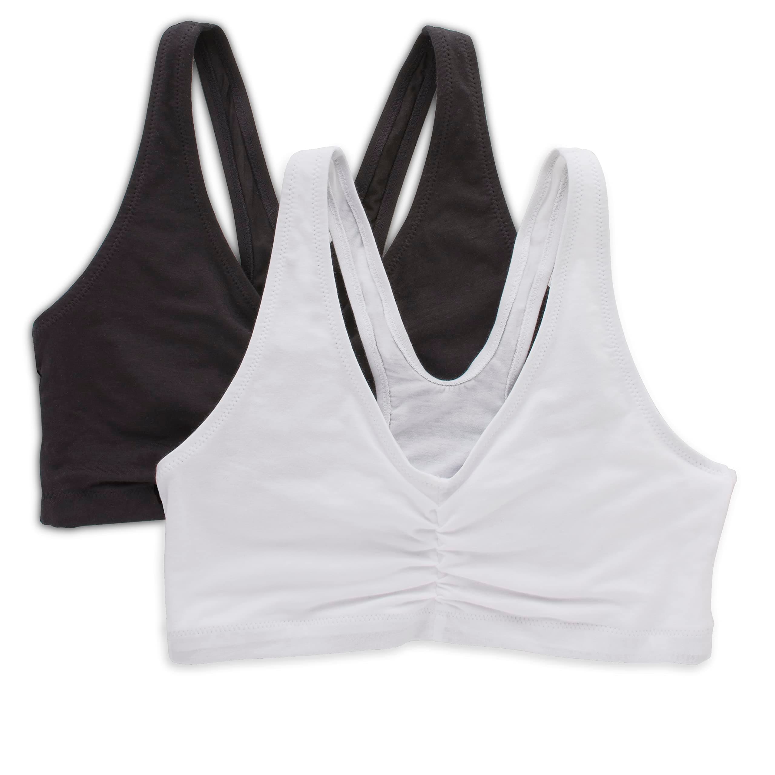 Hanes Womens X-Temp Wireless Bra Pack, Stretch Pullover Bra, Low-Impact Racerback Bra, 2-Pack