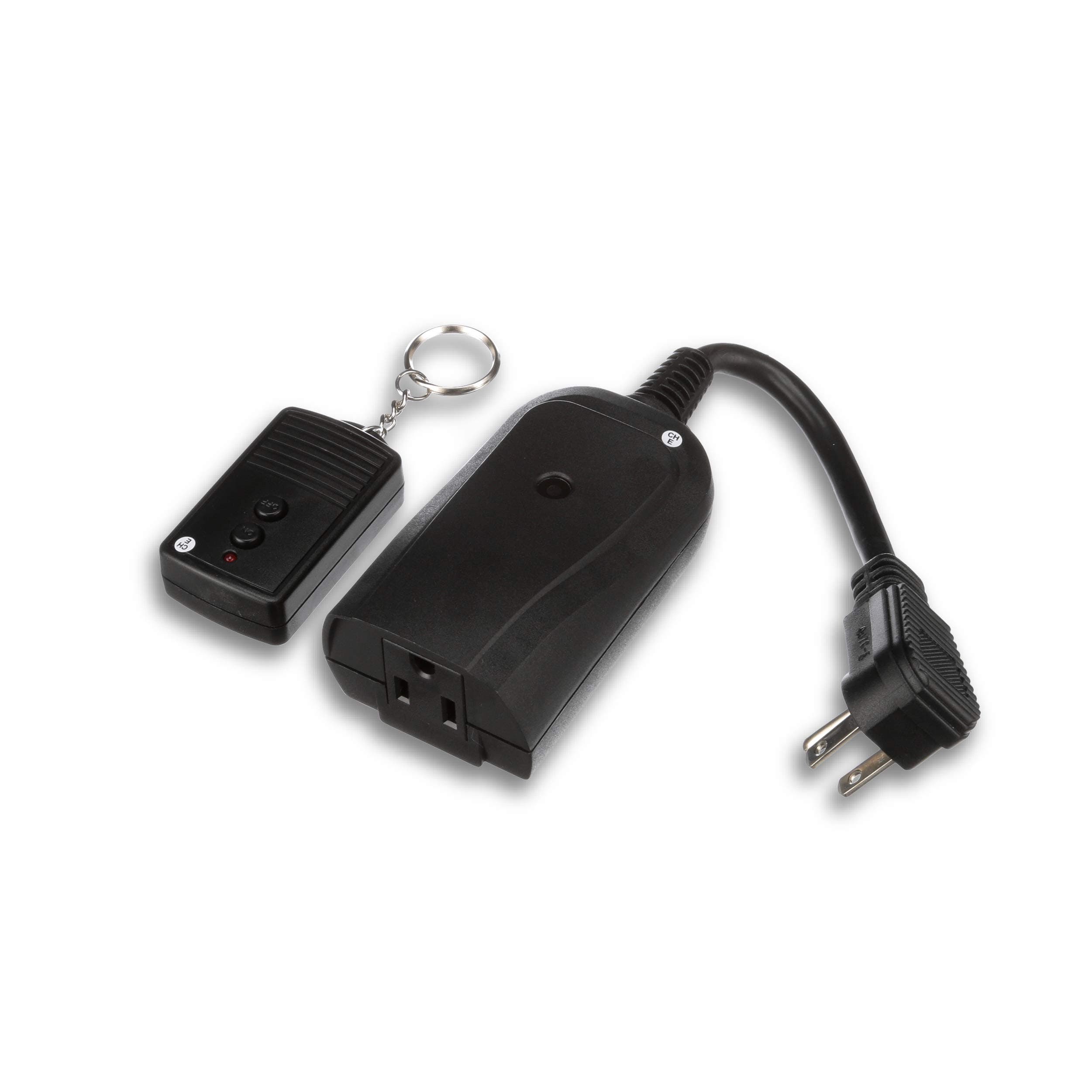 Southwire Woods Weatherproof Outdoor Electrical Outlet Switch - Wireless Remote Controller - Water-Resistant Power Outlet Converter - Long-Range Convenient Remote Switch - Black