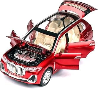 Sponsored Ad - 1:32 BMW X7 Toy Car Metal Pull Back Diecast Car with Openable Door and Sound Light, Gifts Toys for Kids【 Multicolor 】