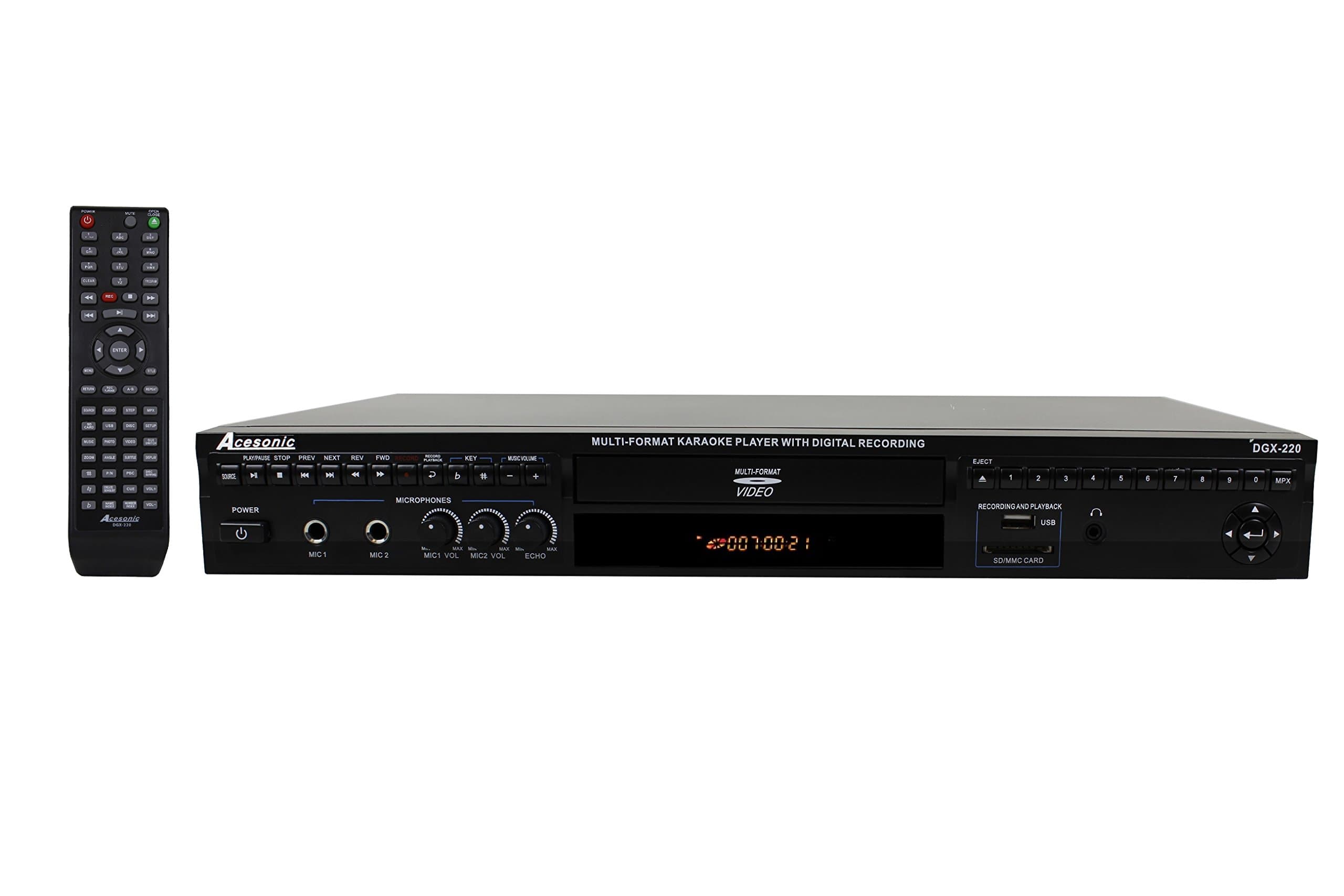 DGX 220 HDMI Multi Format Karaoke Player with 4X CDG to MP3G Converter and Digital Recording