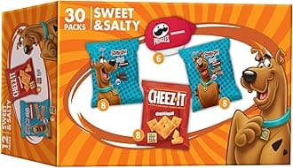 Kellogg's Cheez-It, Pringles & Scooby-Doo Sweet and Salty Snacks Variety Pack, 28oz Box (30 Count)
