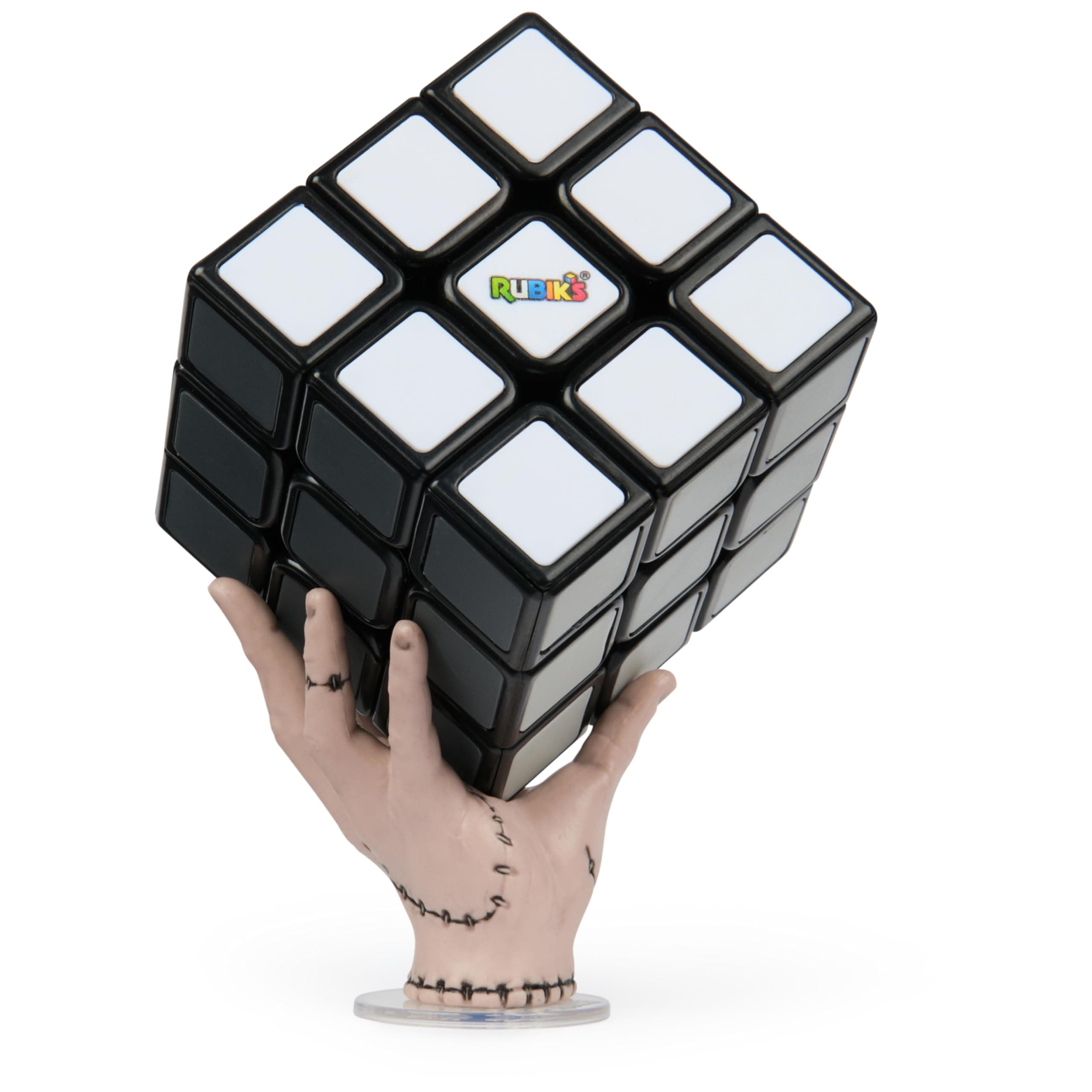 – Rubik’s Cube Greyscale Wednesday Cube From the Hit TV Series Wednesday, Problem-Solving Challenging Brain Teaser Fidget Toy, Adults & Kids Aged 8+