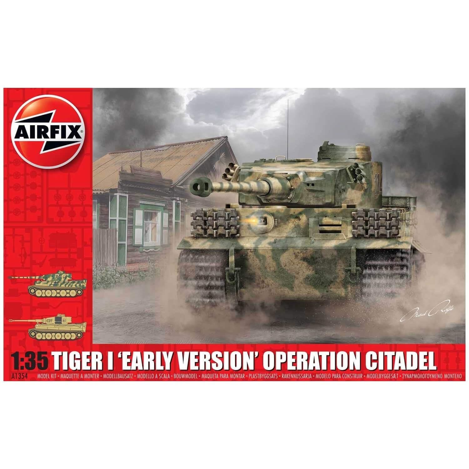 Airfix Model Set - A1354 Tiger 1 Early Version - Operation Citadel Model Building Kit - Plastic Model Tank Kits for Adults & Children 8+, Set Includes Sprues & Decals - 1:35 Scale Model