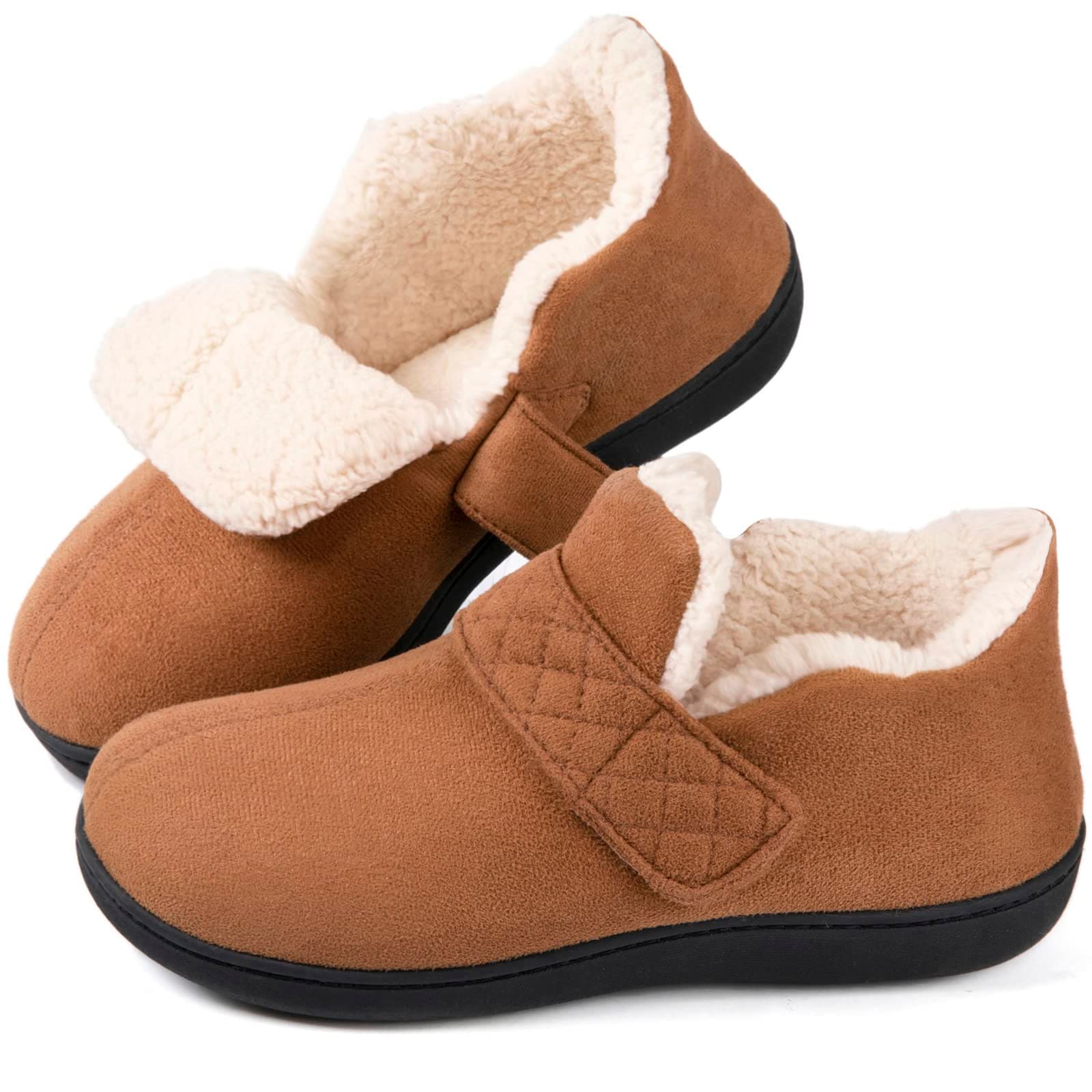 Zizor Women's Adjustable Strap Closed Back Slipper with Memory Foam