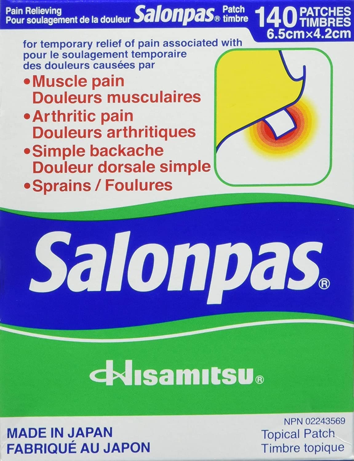 Salonpas Pain Relieving Patch - 140 Patches
