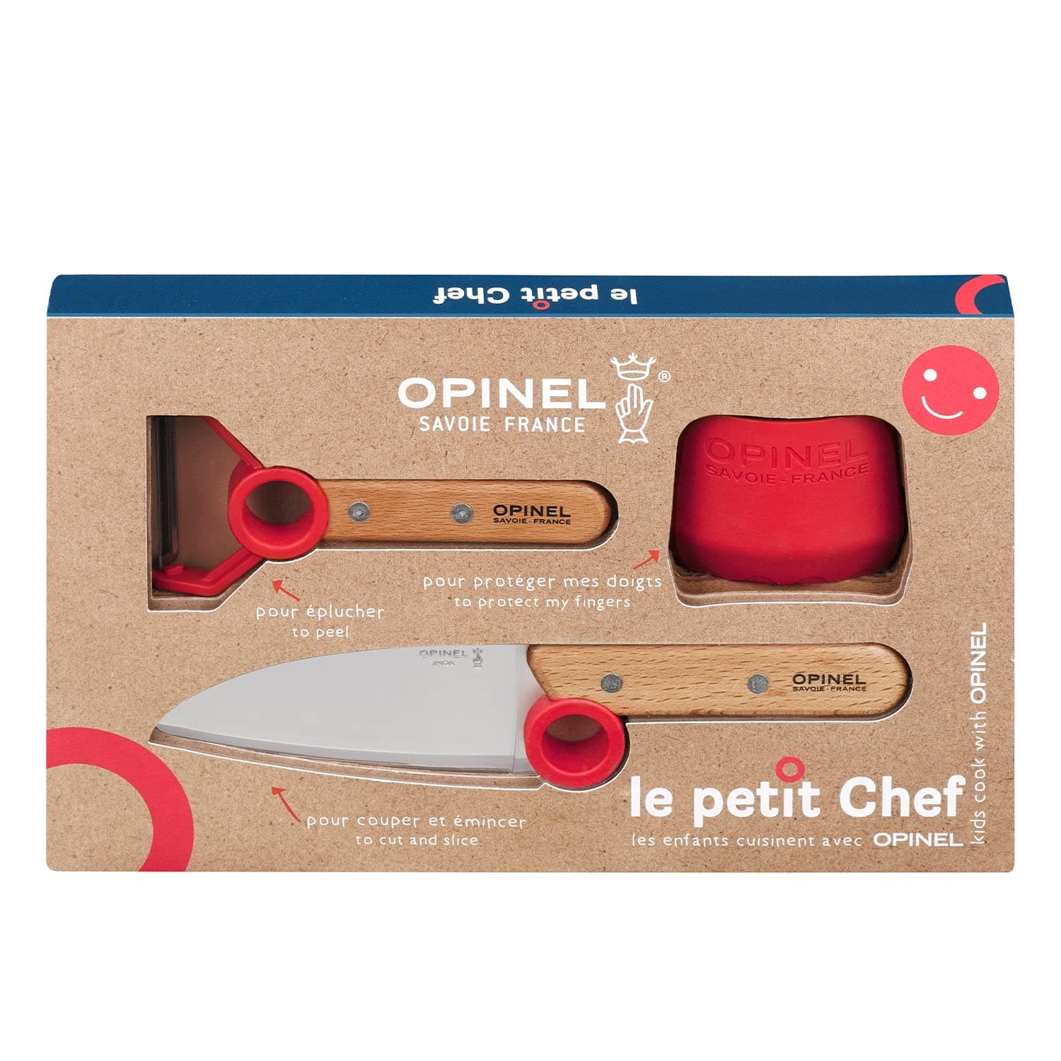 Opinel Le Petit Chef 3-Piece Children's Kitchen Knife Set